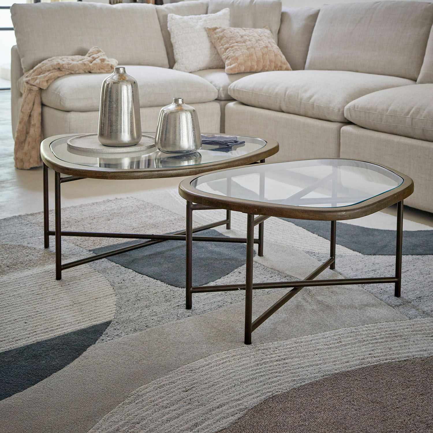Lot de 2 tables basses Kembria