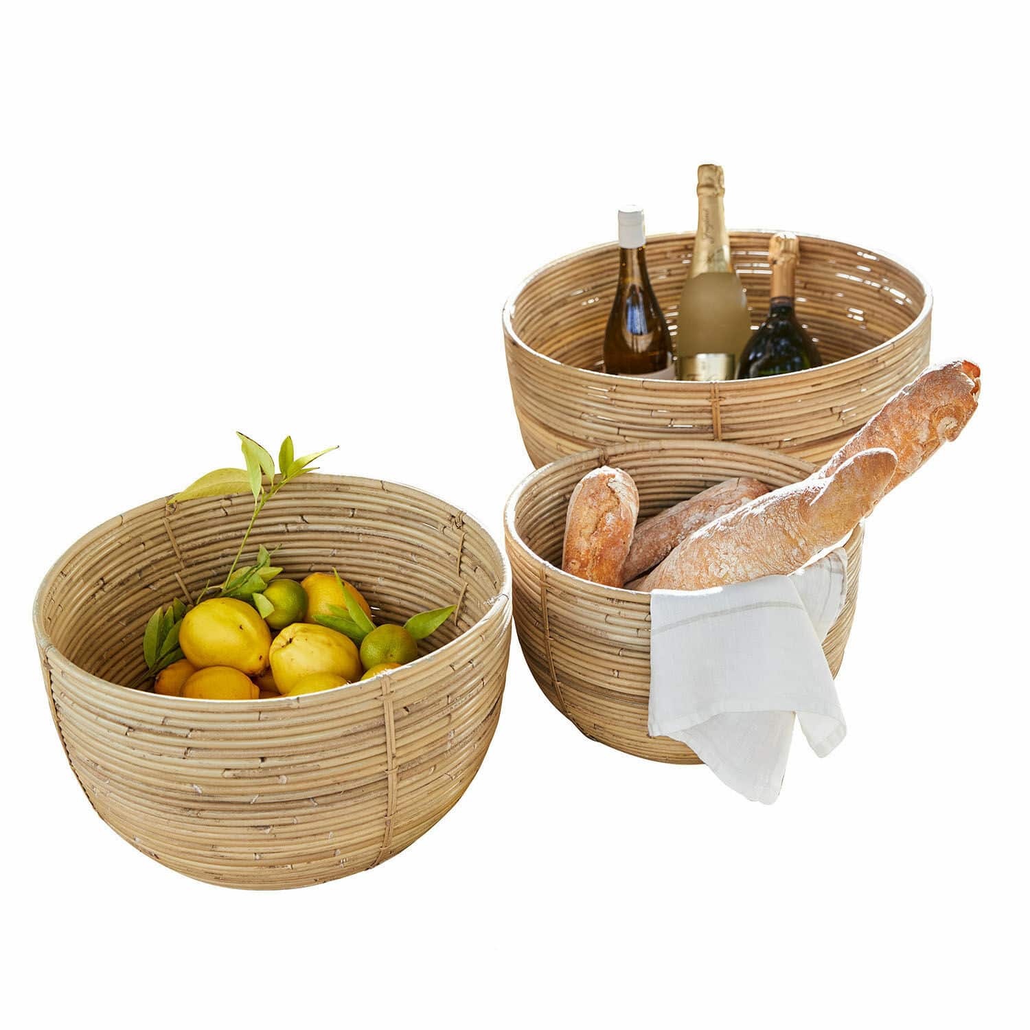 Lot de 3 paniers Fosco