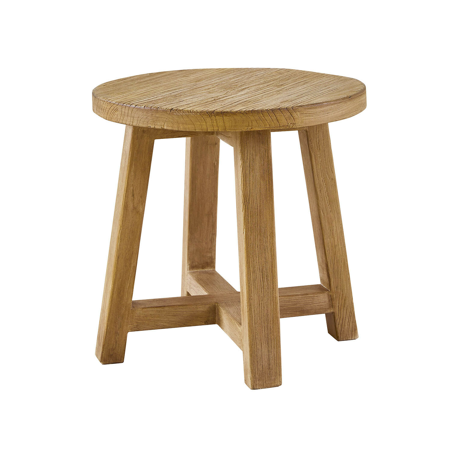 marron Table d'appoint Gorivel en bois marron, design simple et robuste pour salon moderne