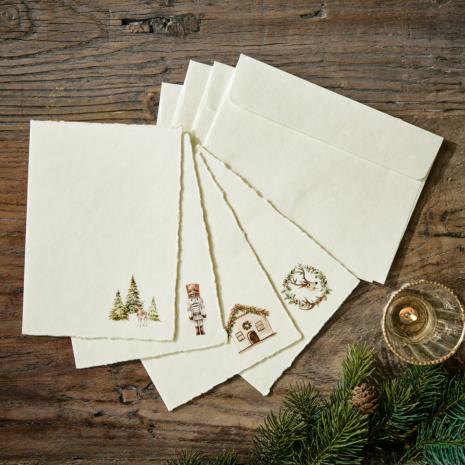 Lot de 4 cartes de vœux Lorandis