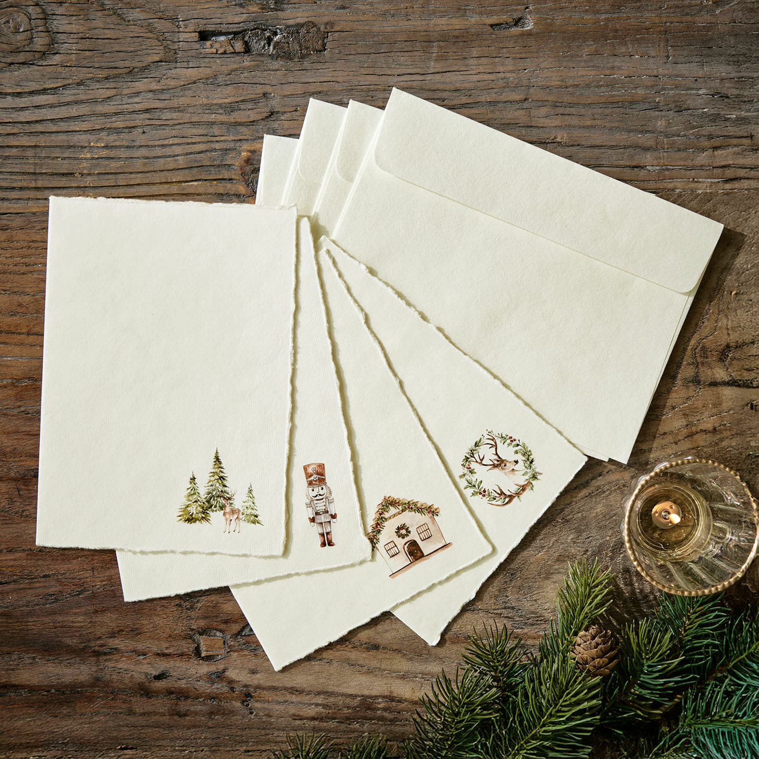 Lot de 4 cartes de vœux Lorandis