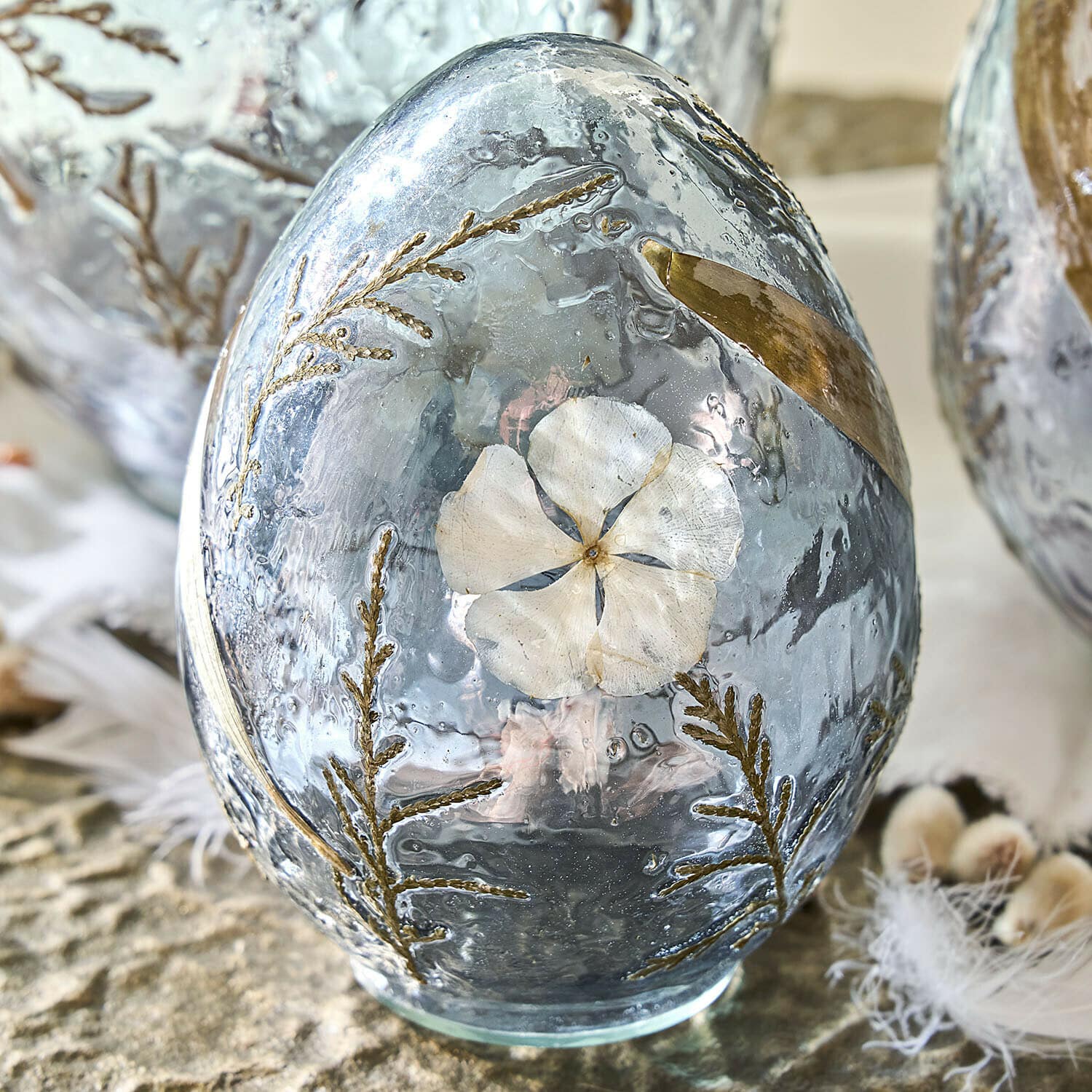Lot de 3 œufs décoratifs Lunavelle