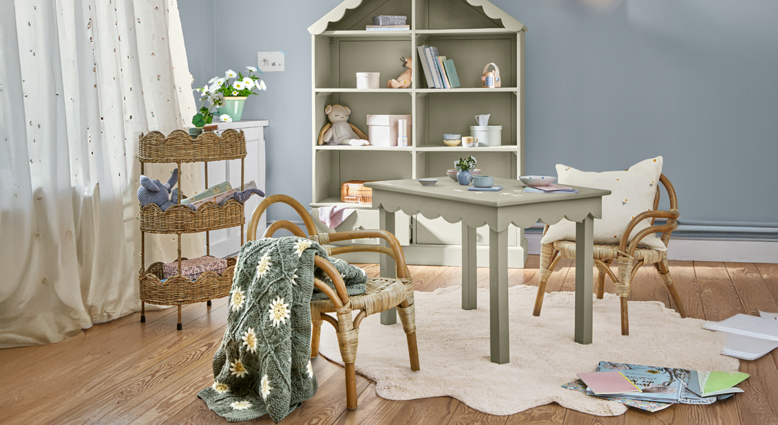 Chambre d’enfant vert tendre