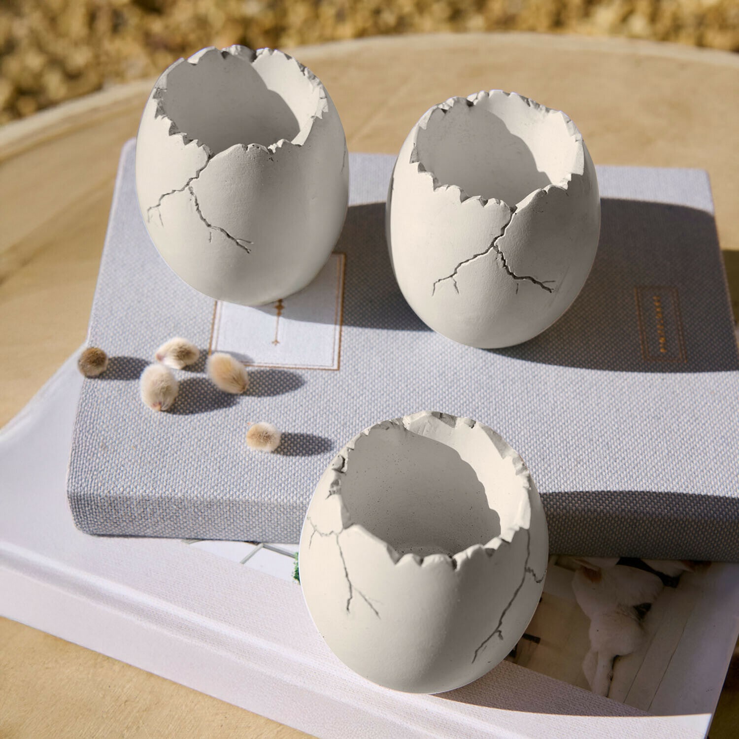 Lot de 3 œufs décoratifs Waverlye