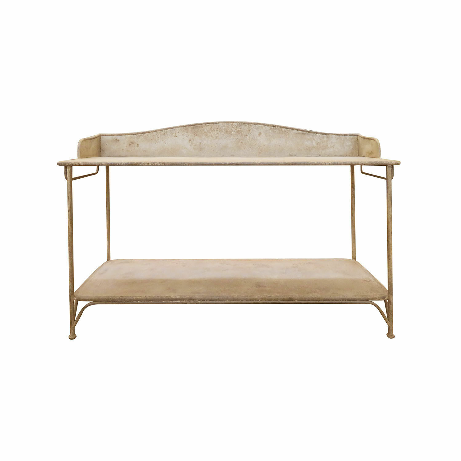 Table de plantation en métal couleur brun antique, parfaite pour jardin et décoration extérieure