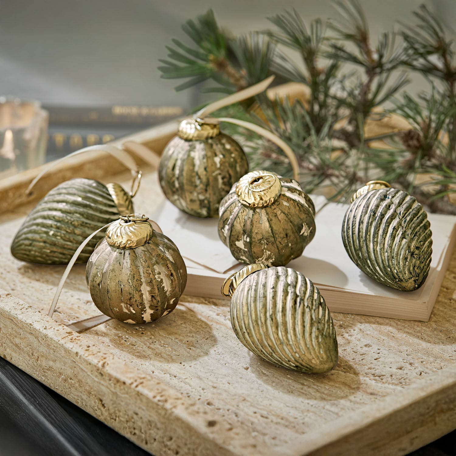 Lot de 6 décorations de Noël Miras