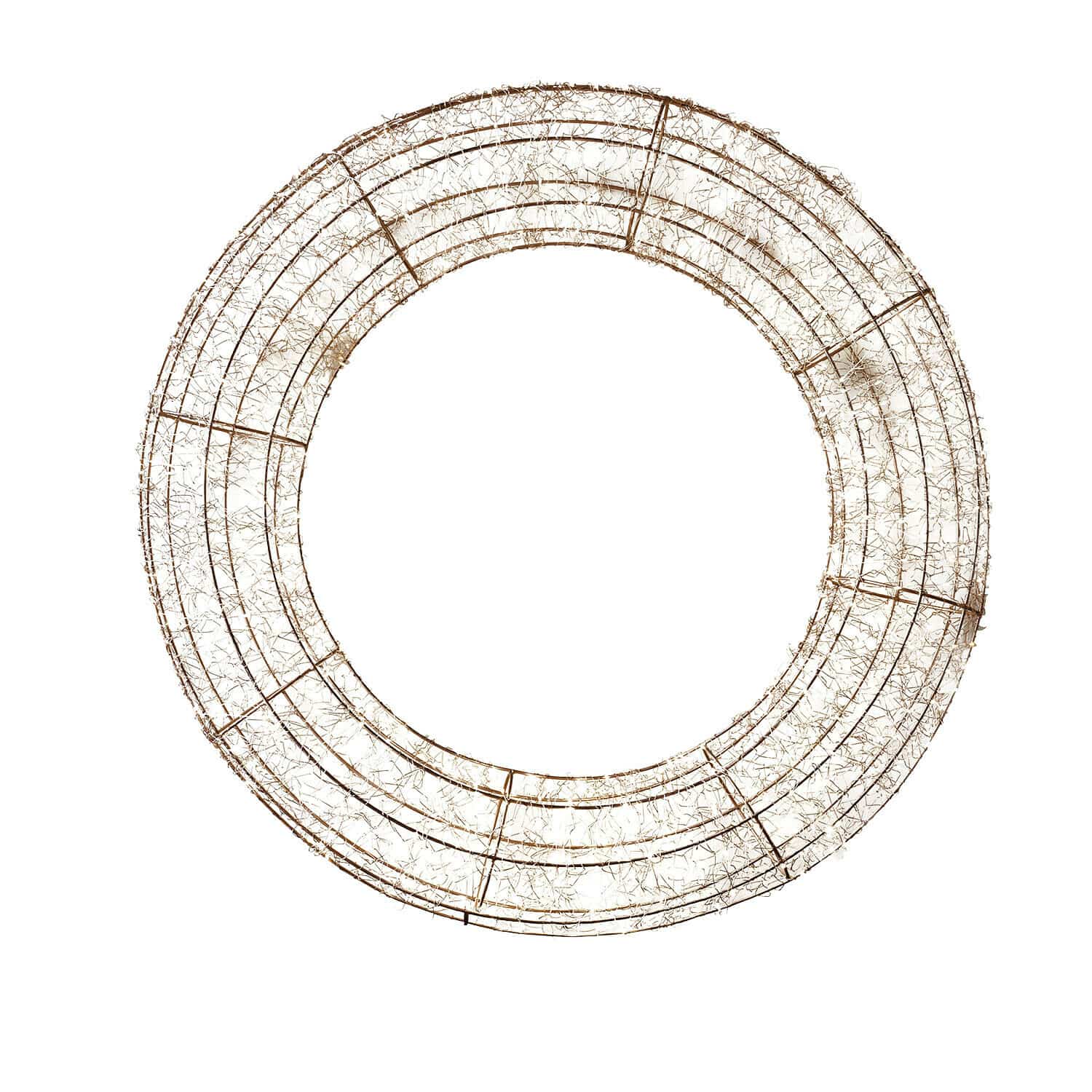 Couronne LED Raviyah Couronne décorative ronde en métal avec lumières LED blanches pour intérieur et extérieur