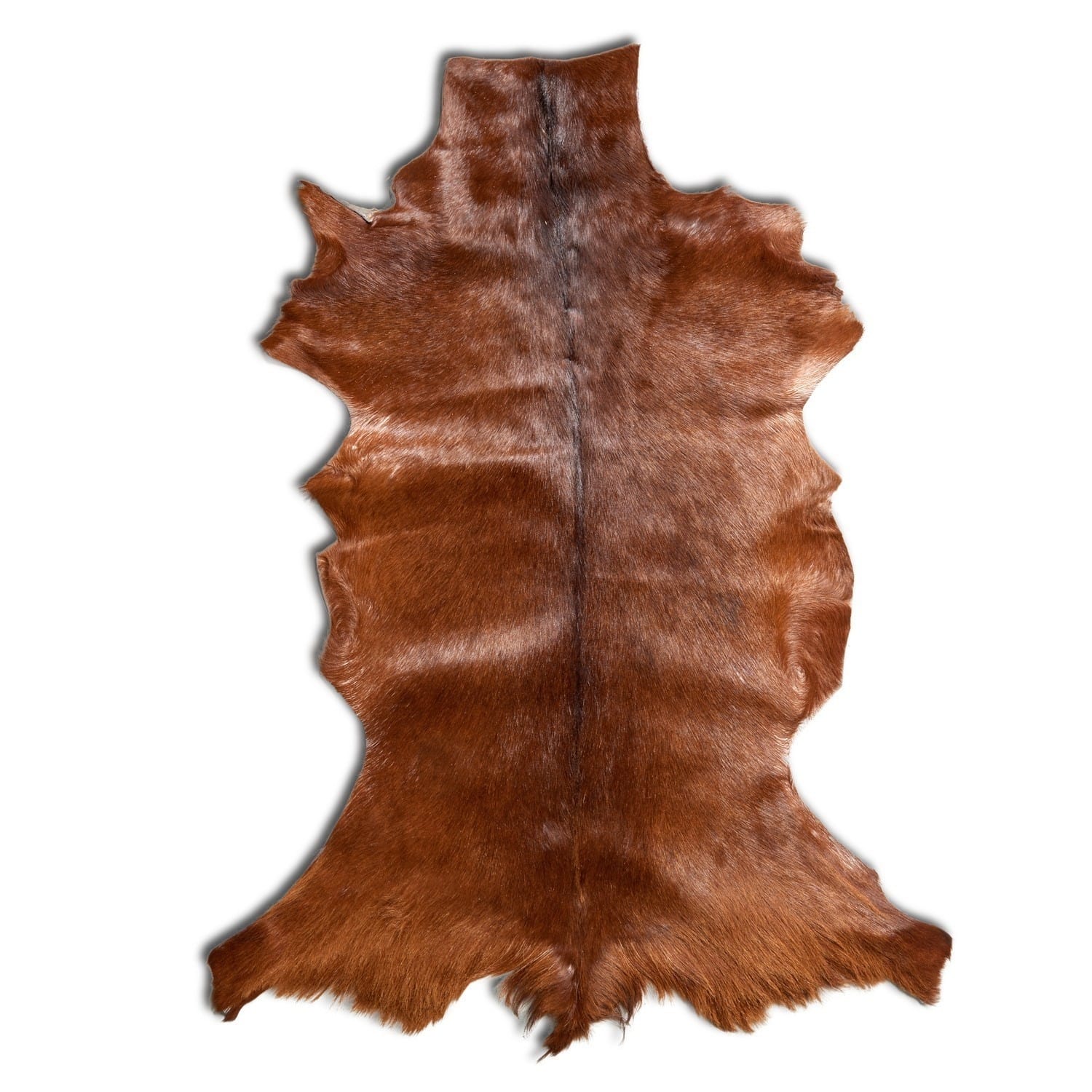 Peau de chèvre Piedro Peau d'animal naturelle marron avec texture douce pour décoration intérieure et meubles