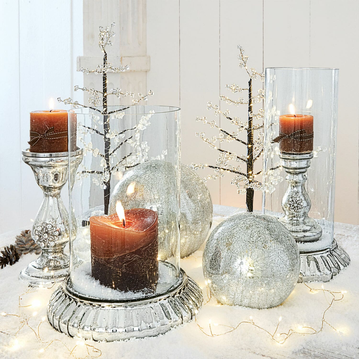 Lot de 2 bougeoirs Lysiane