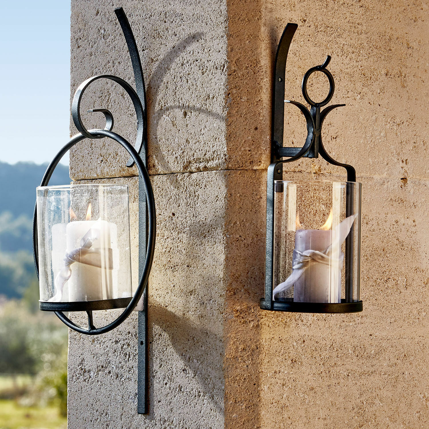 Lot de 2 bougeoirs Bel Air