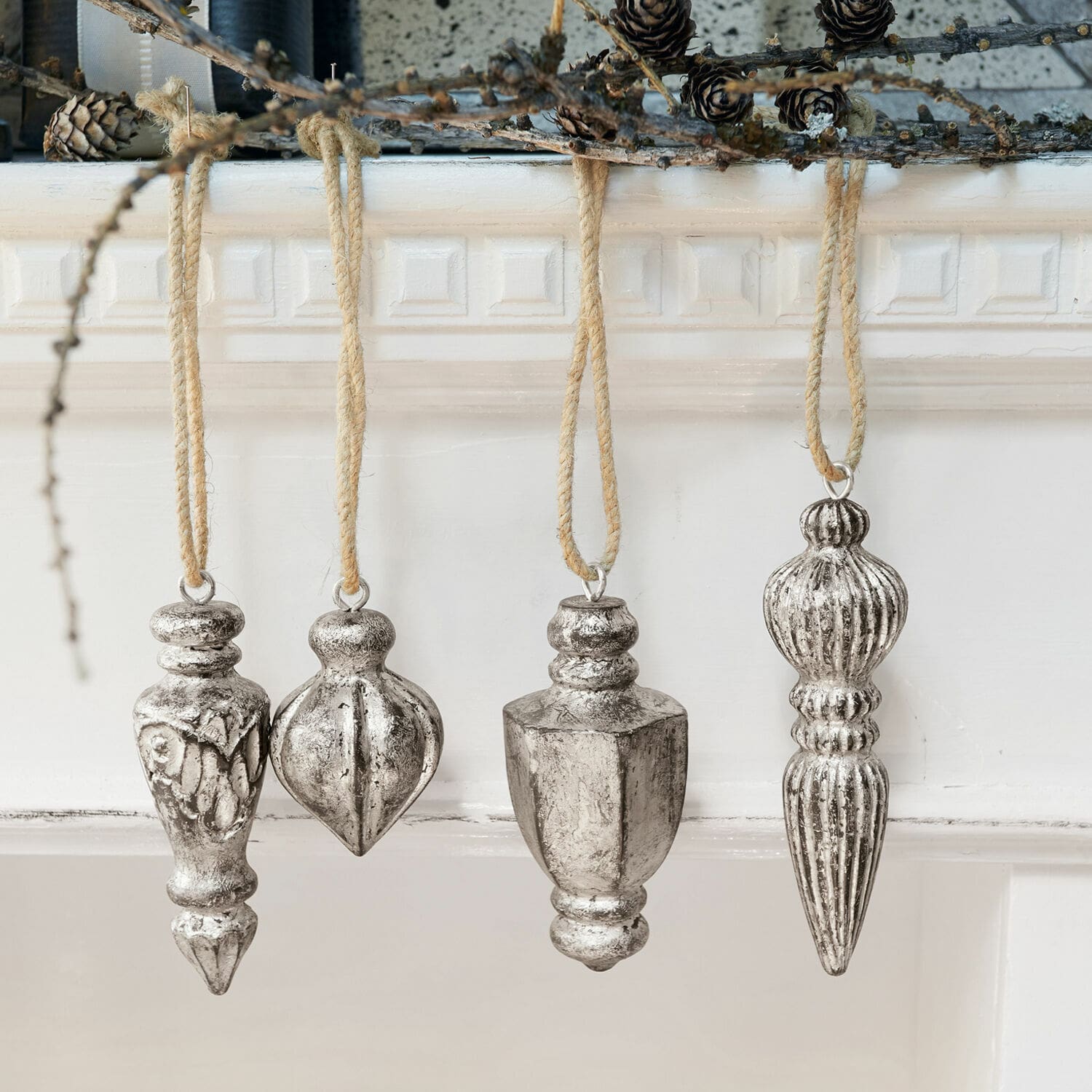 Lot de 4 décorations à suspendre Narino