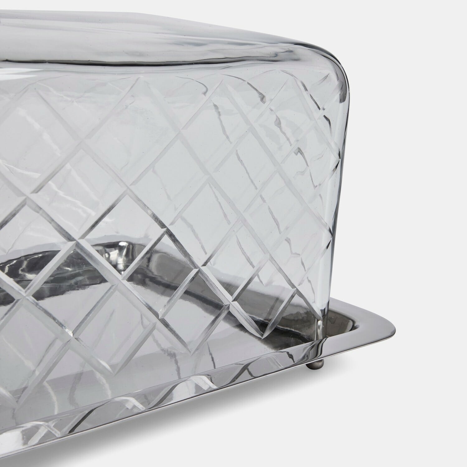 Cloche en verre avec plateau Célarine