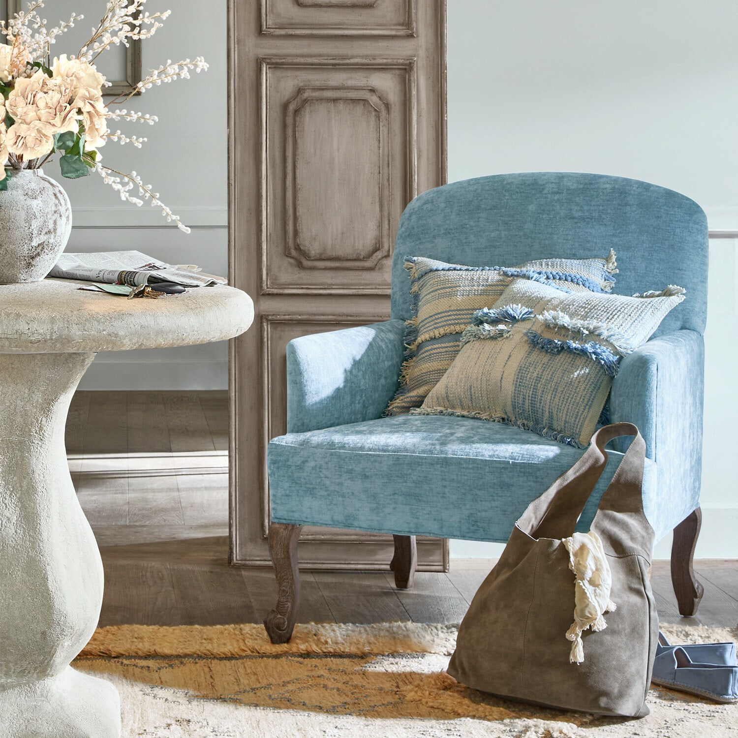 Lot de 2 housses de coussins Ciel d'Azur