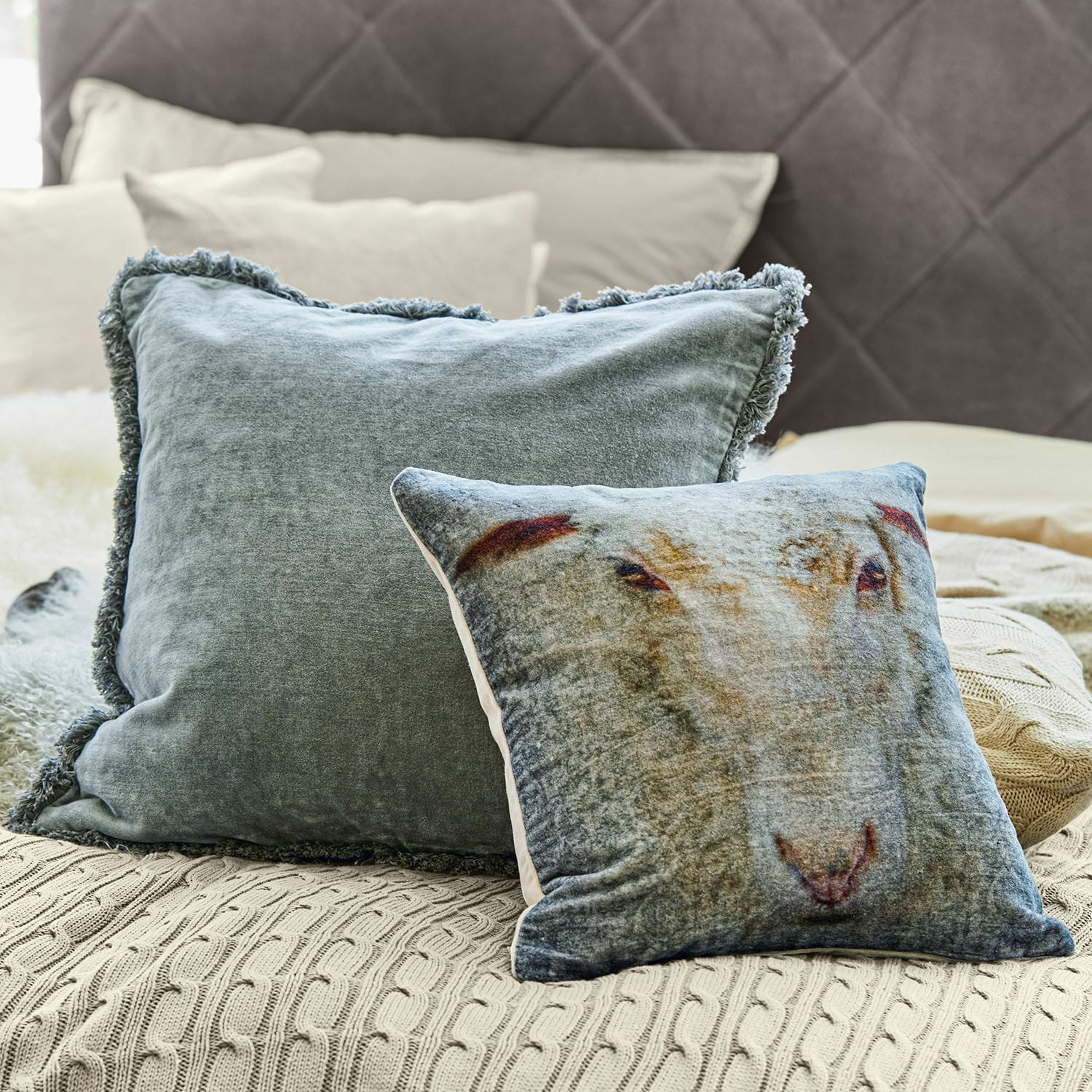 Lot de 2 housses de coussins Palina