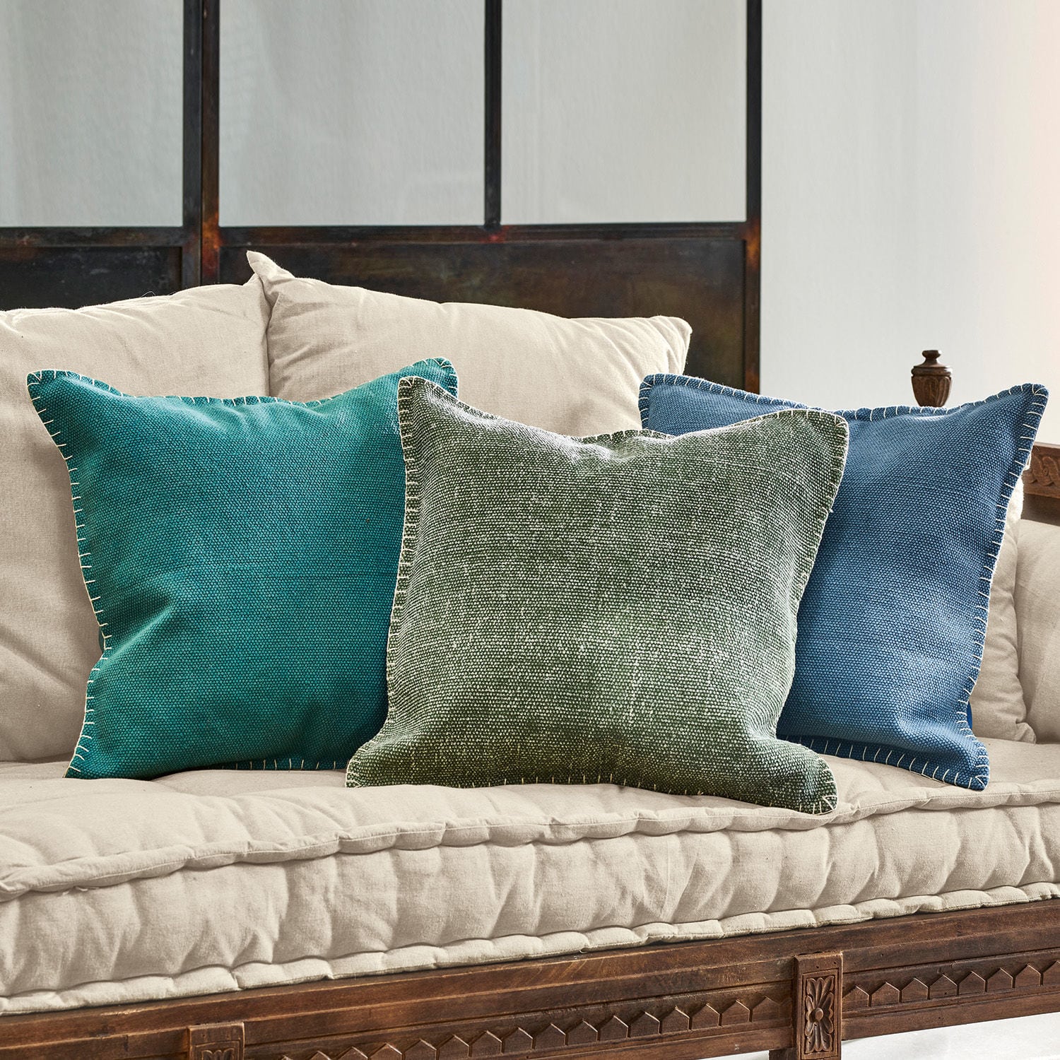 Lot de 3 housses de coussins Helvin