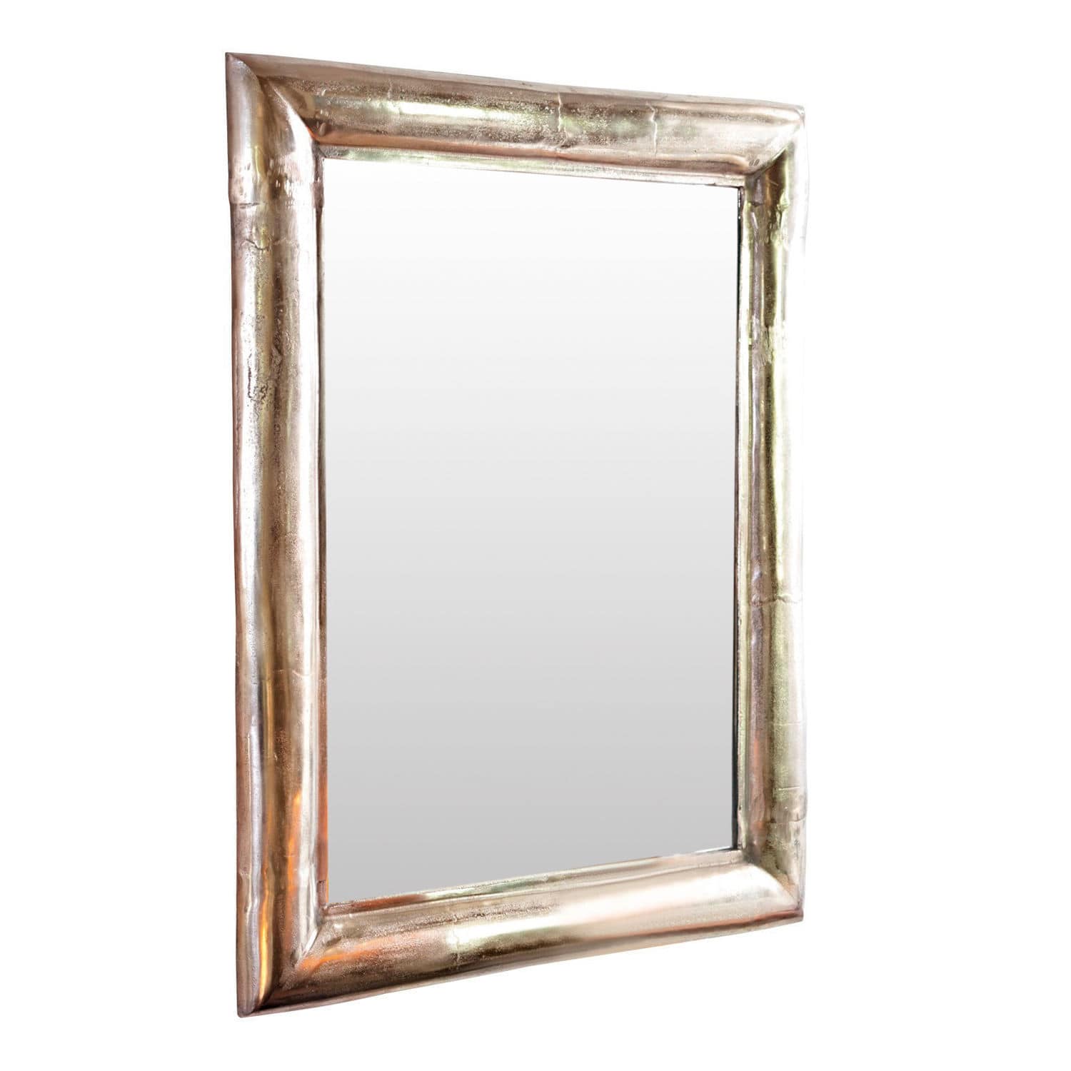 Miroir Richland Miroir rectangulaire avec cadre en métal argenté pour décoration intérieure moderne