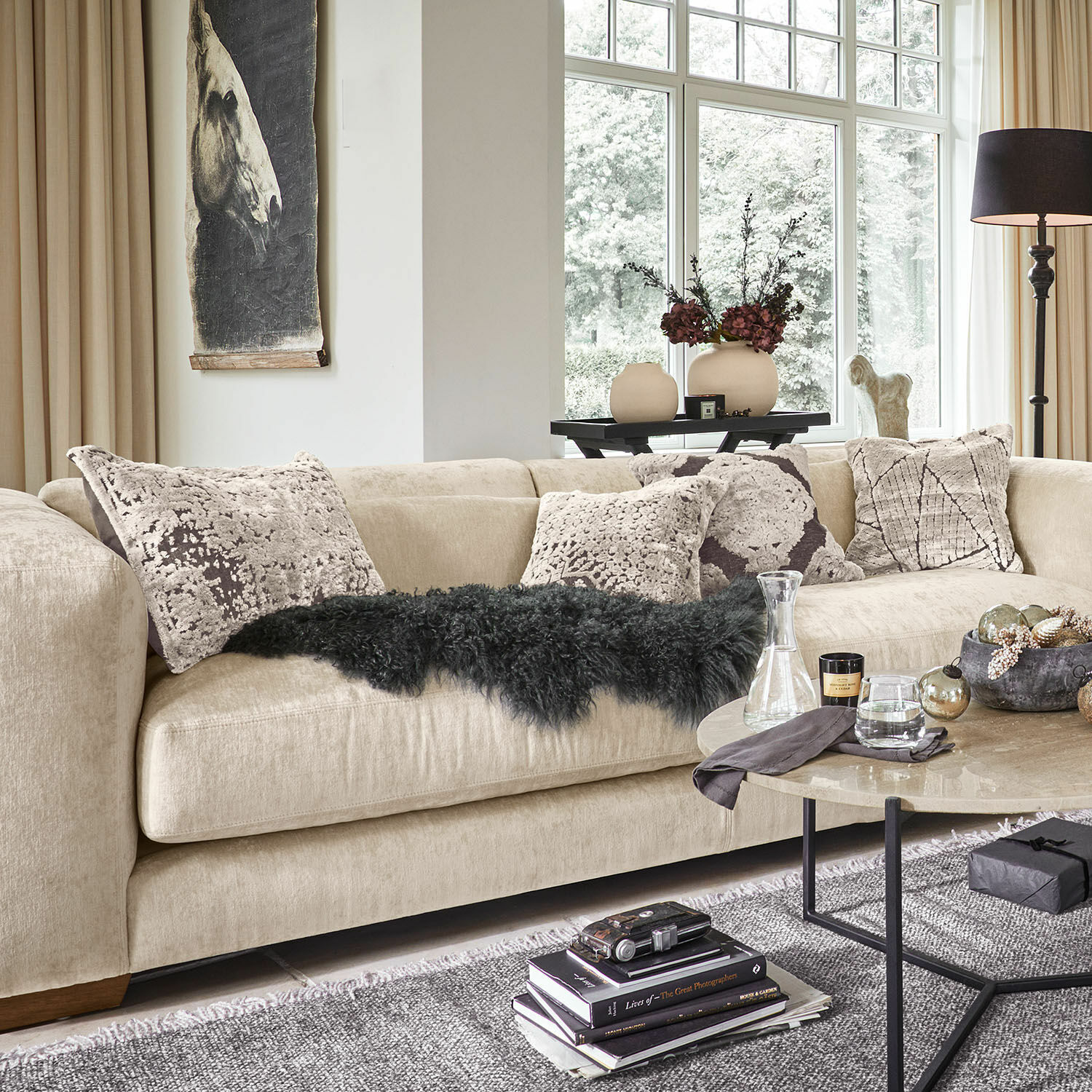 Lot de 4 housses de coussins Plaisancière