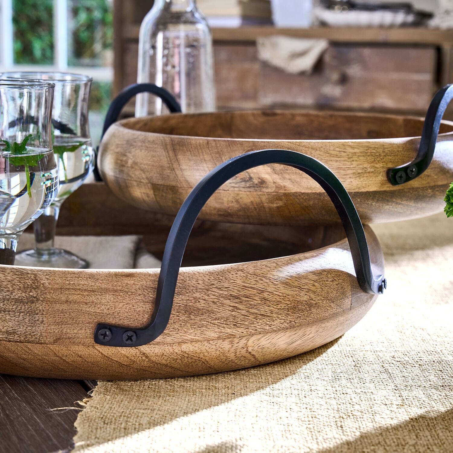 Lot de 2 plateaux Arémont