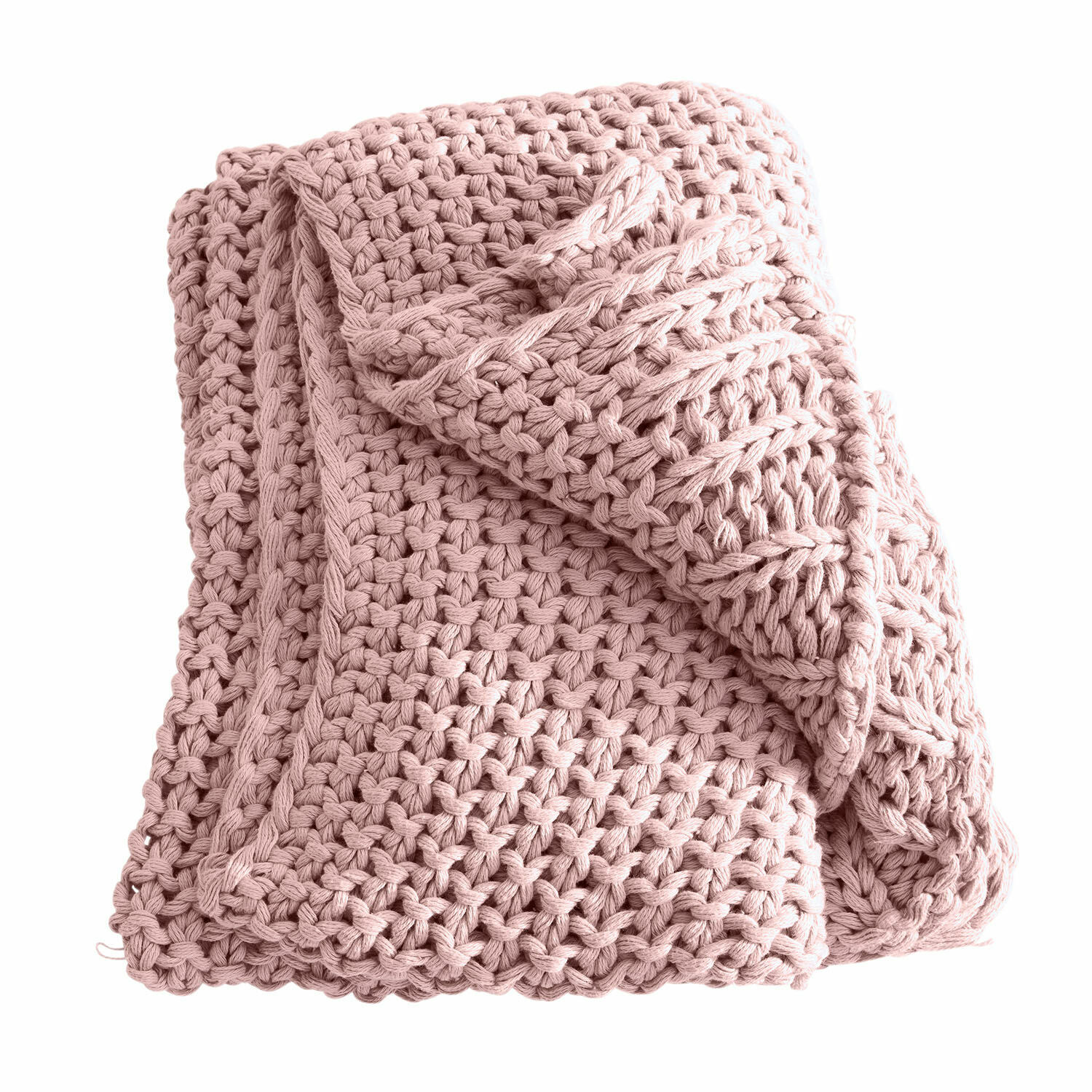 rose Plaid rose en coton épais tricoté, parfait pour une ambiance chaleureuse à la maison