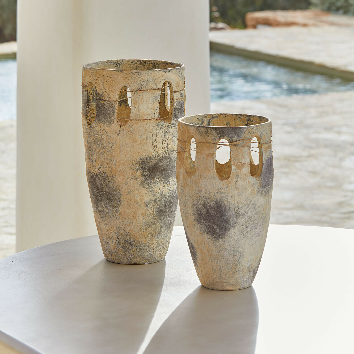 Lot de 2 vases Delunas