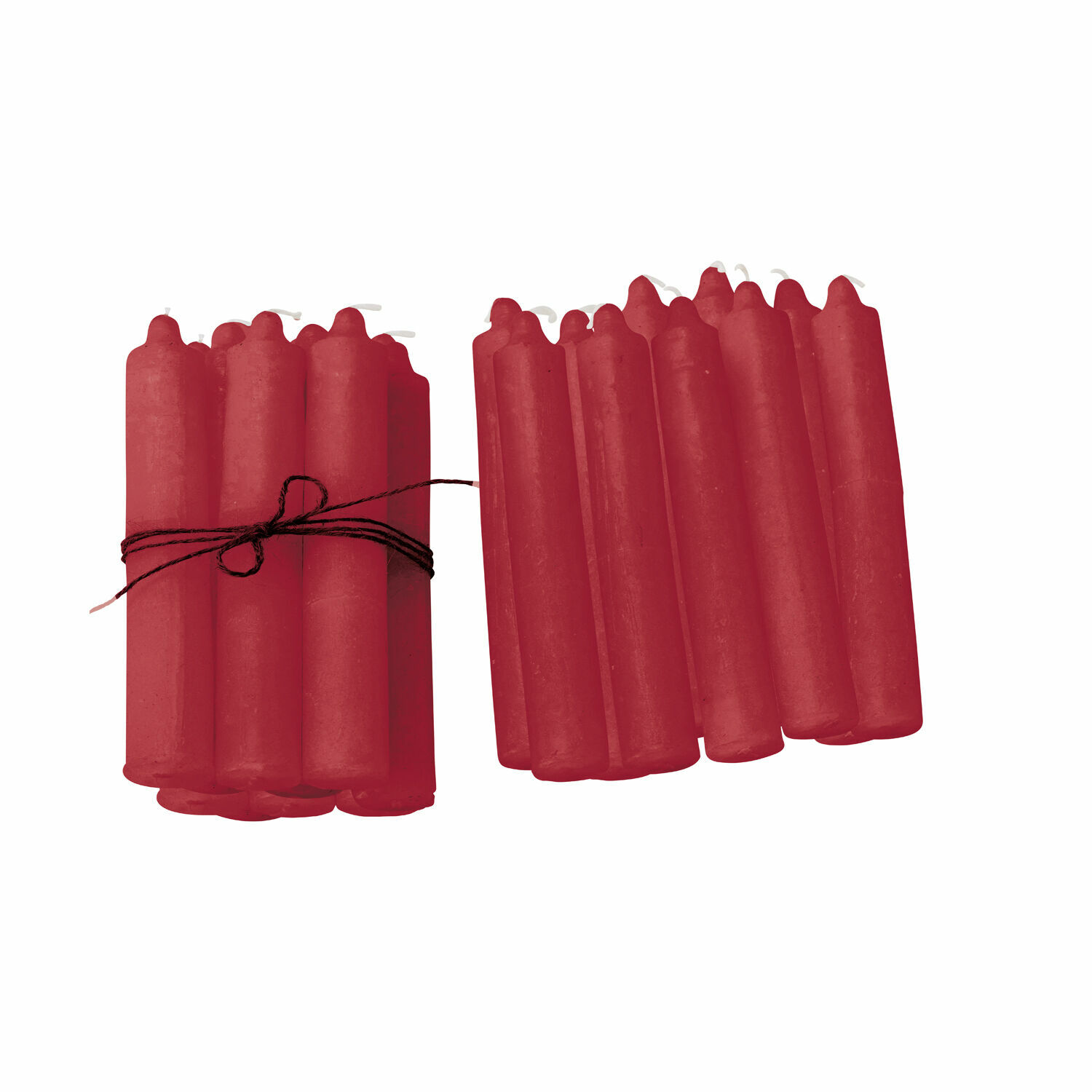 rouge Lot de 20 bougies rouges Noufa en cire, décoration et éclairage d'intérieur