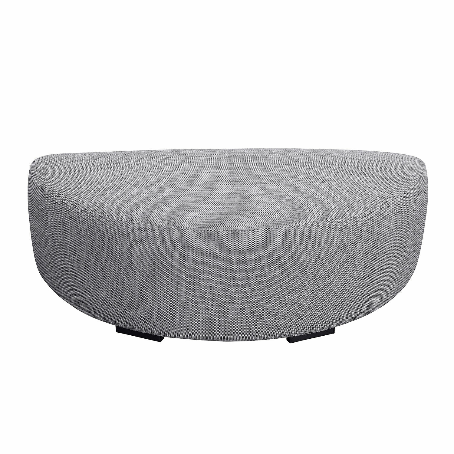 Pouf Cassongue taupe en tissu, siège moderne et confortable pour salon ou chambre.