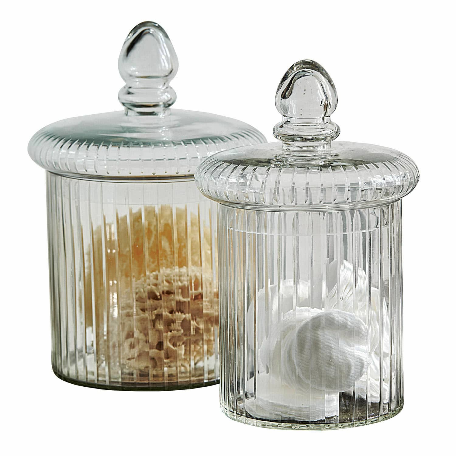 Lot de 2 bonbonnières en verre Marnix