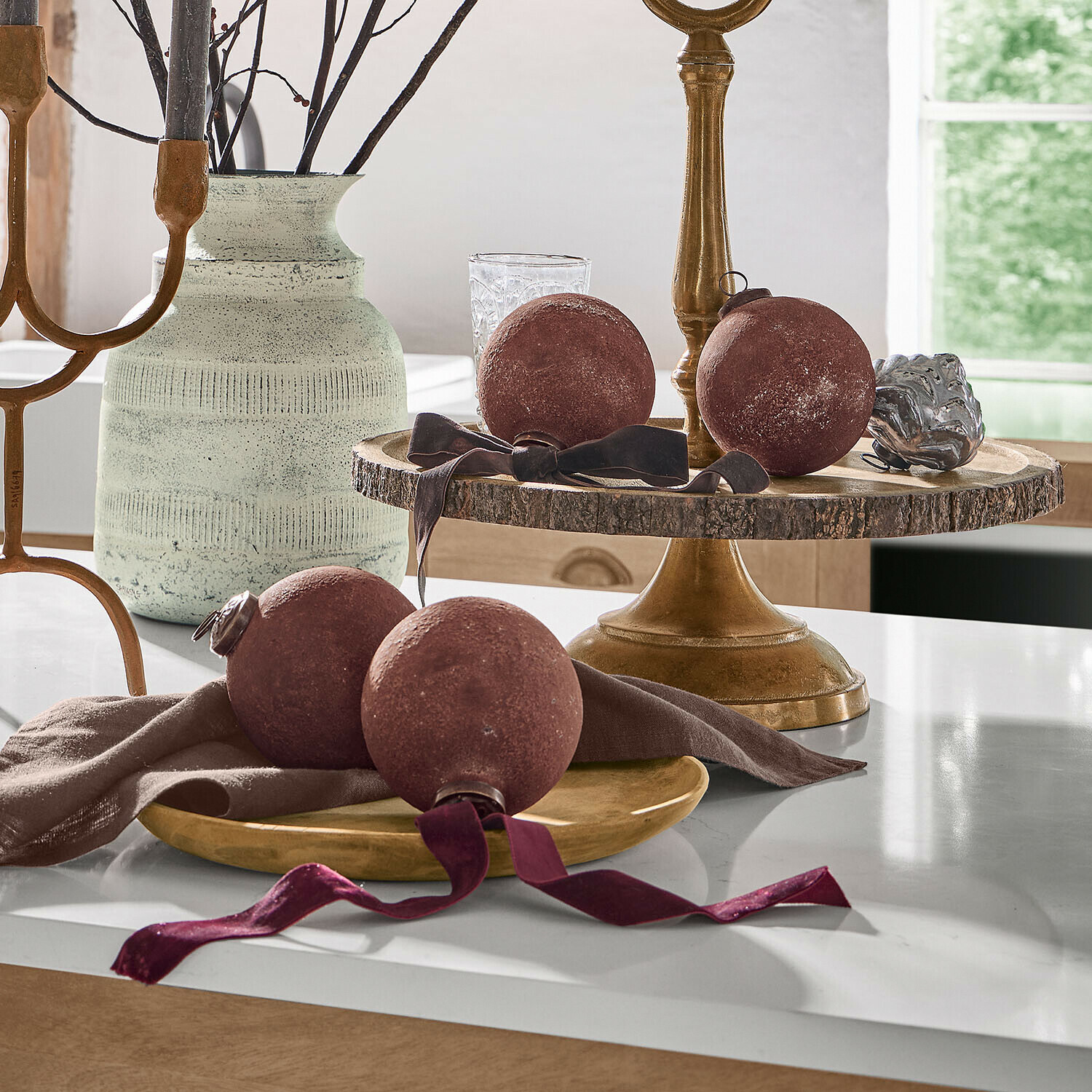 Lot de 4 boules de Noël Pirovella