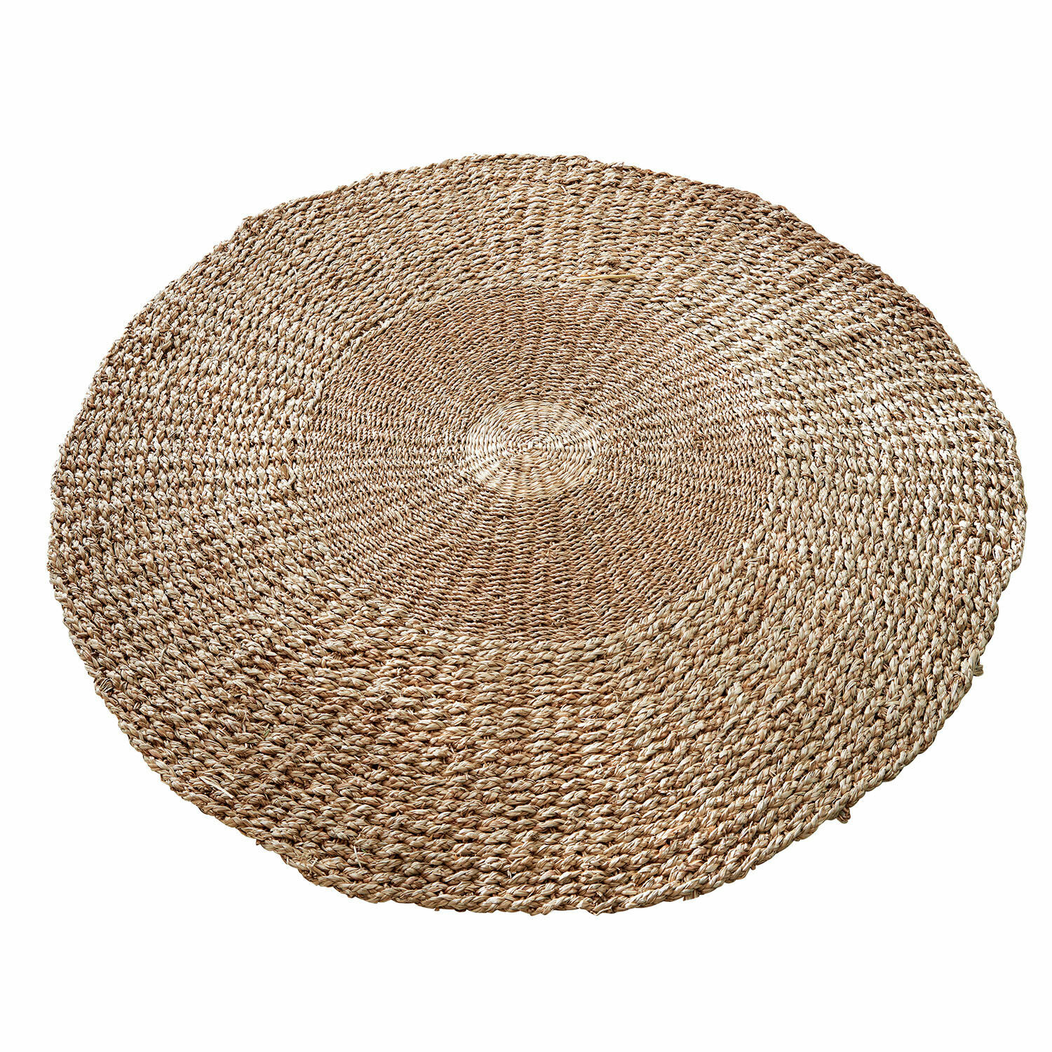 Tapis Hénaménil Tapis rond en herbe marine tressée naturelle beige pour décoration intérieure naturelle