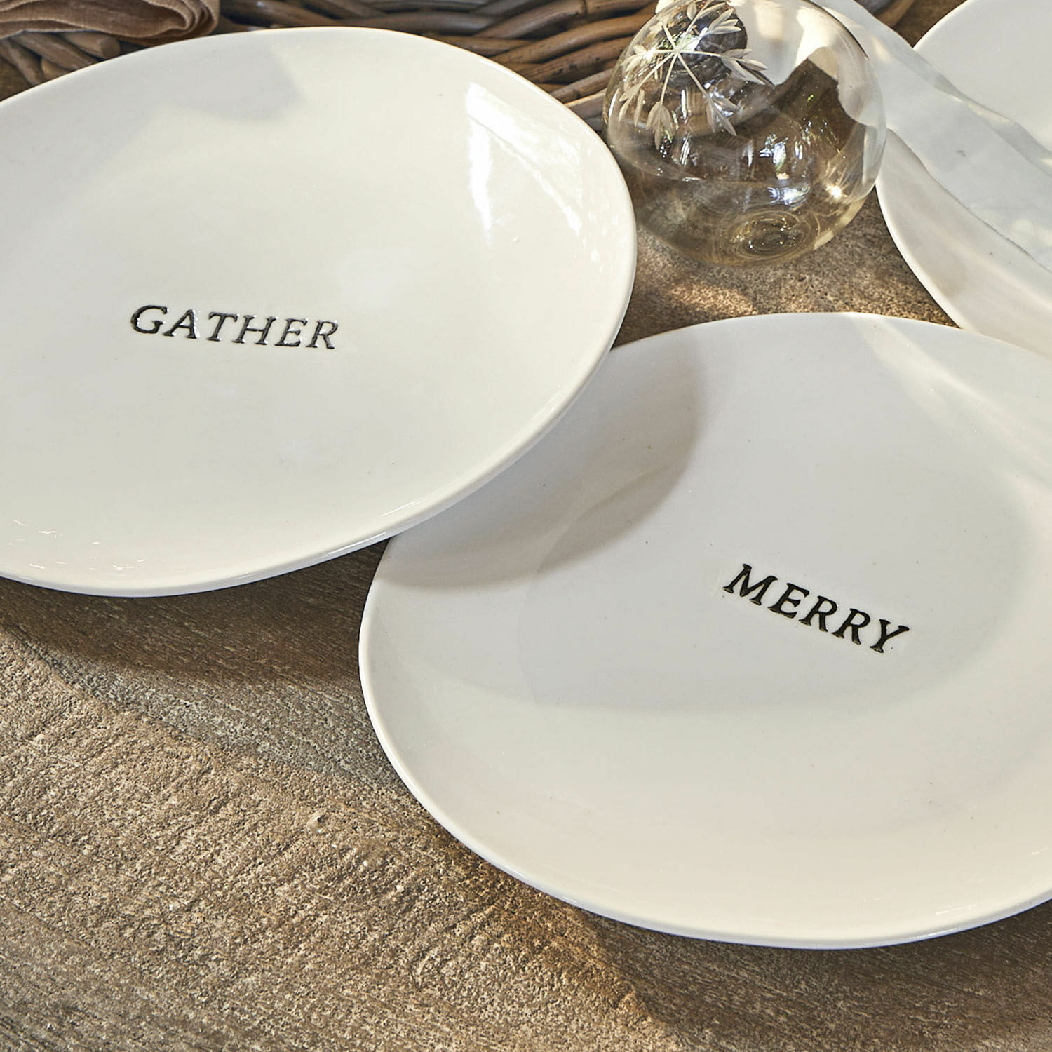 Lot de 4 assiettes Wishes