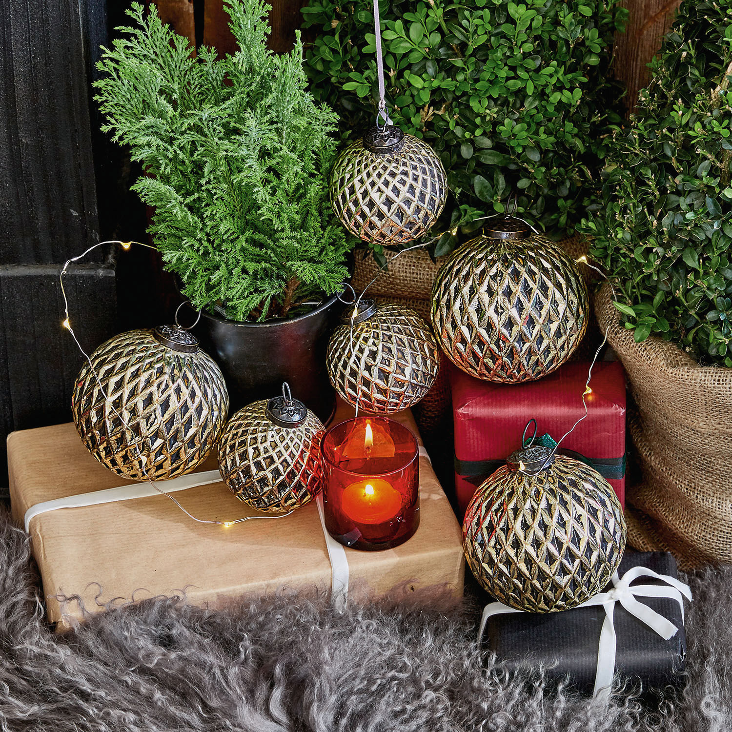 Lot de 6 boules de Noël Giron