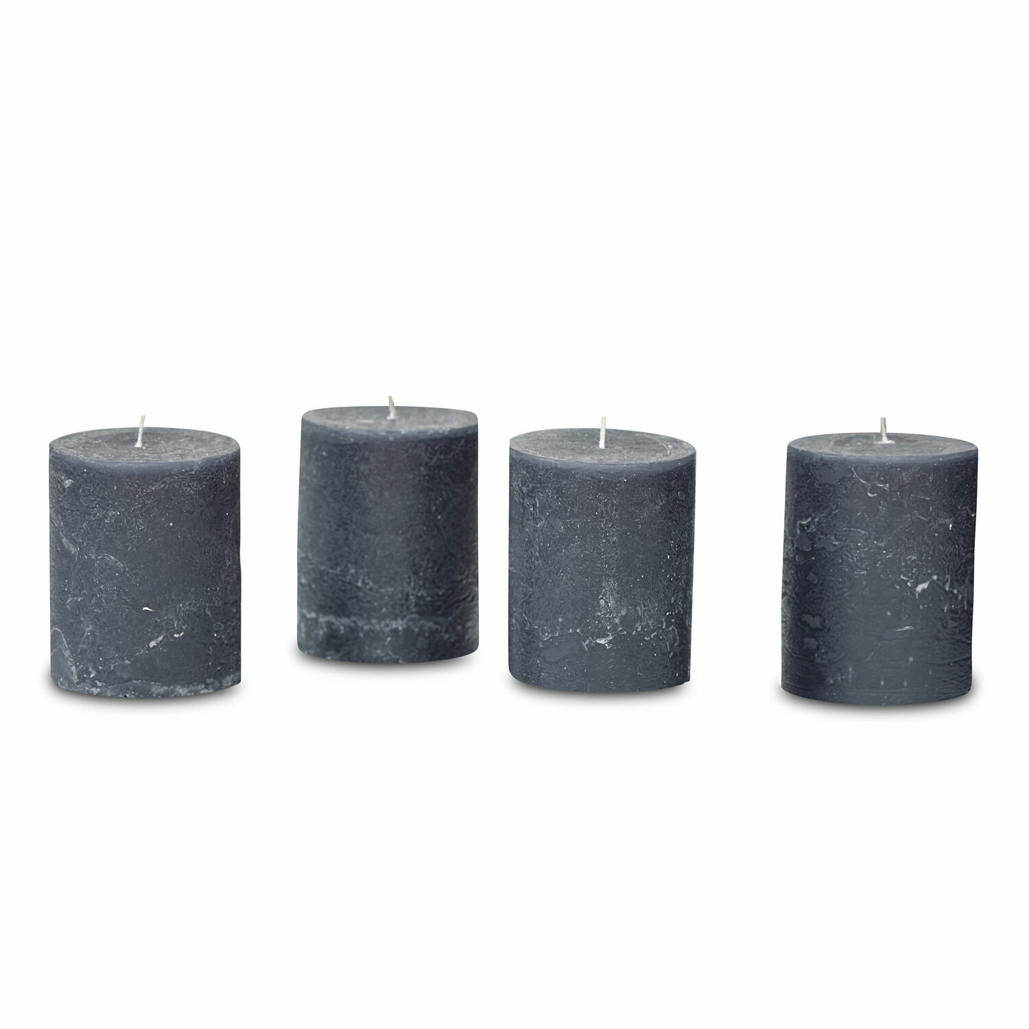 anthracite Lot de 4 bougies Virrans anthracite en cire naturelle pour décoration intérieure