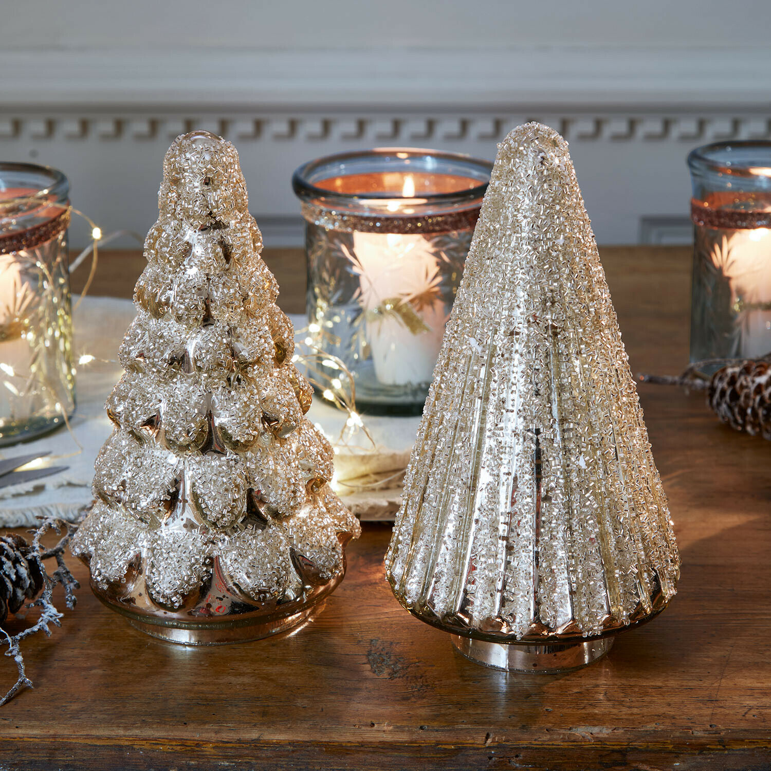 Lot de 2 sapins décoratifs Domélys