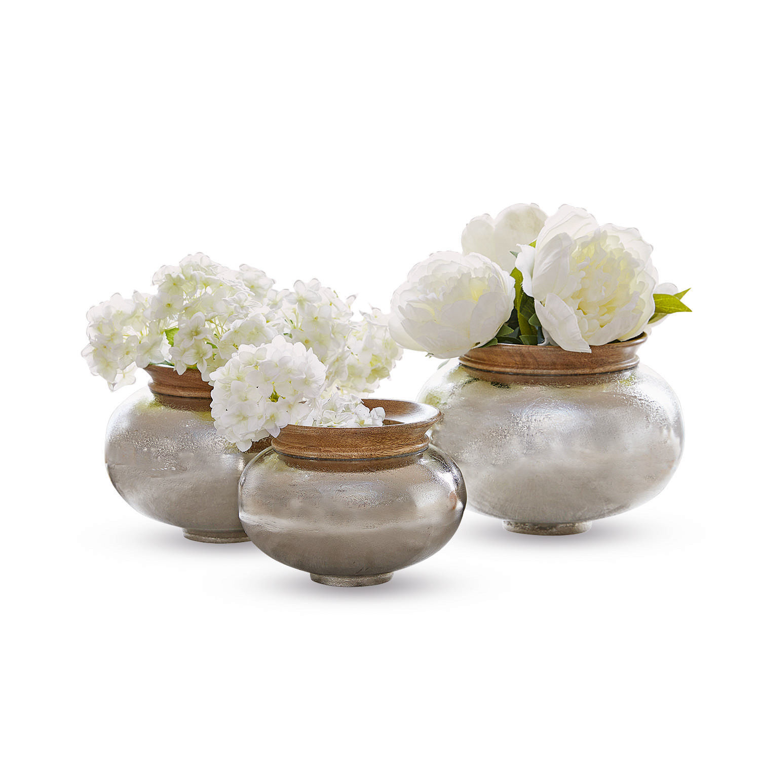 Lot de 3 vases Delmas