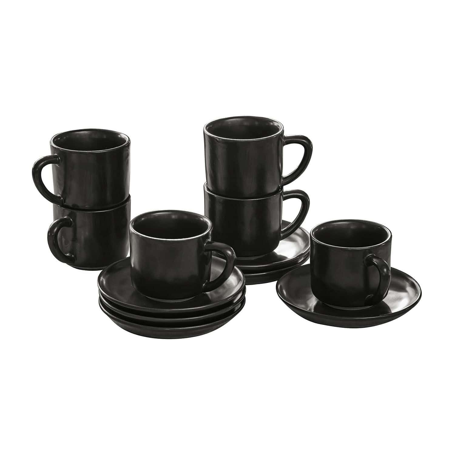 Lot de 6 tasses et soucoupes Biarré