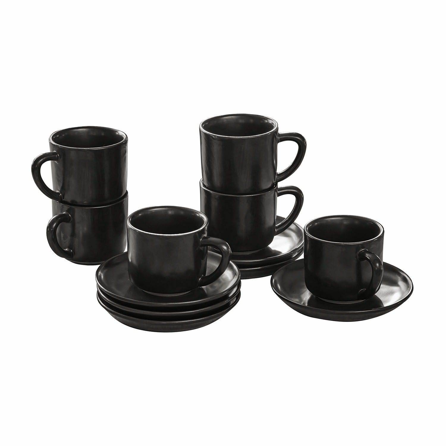 Lot de 6 tasses et soucoupes Biarré