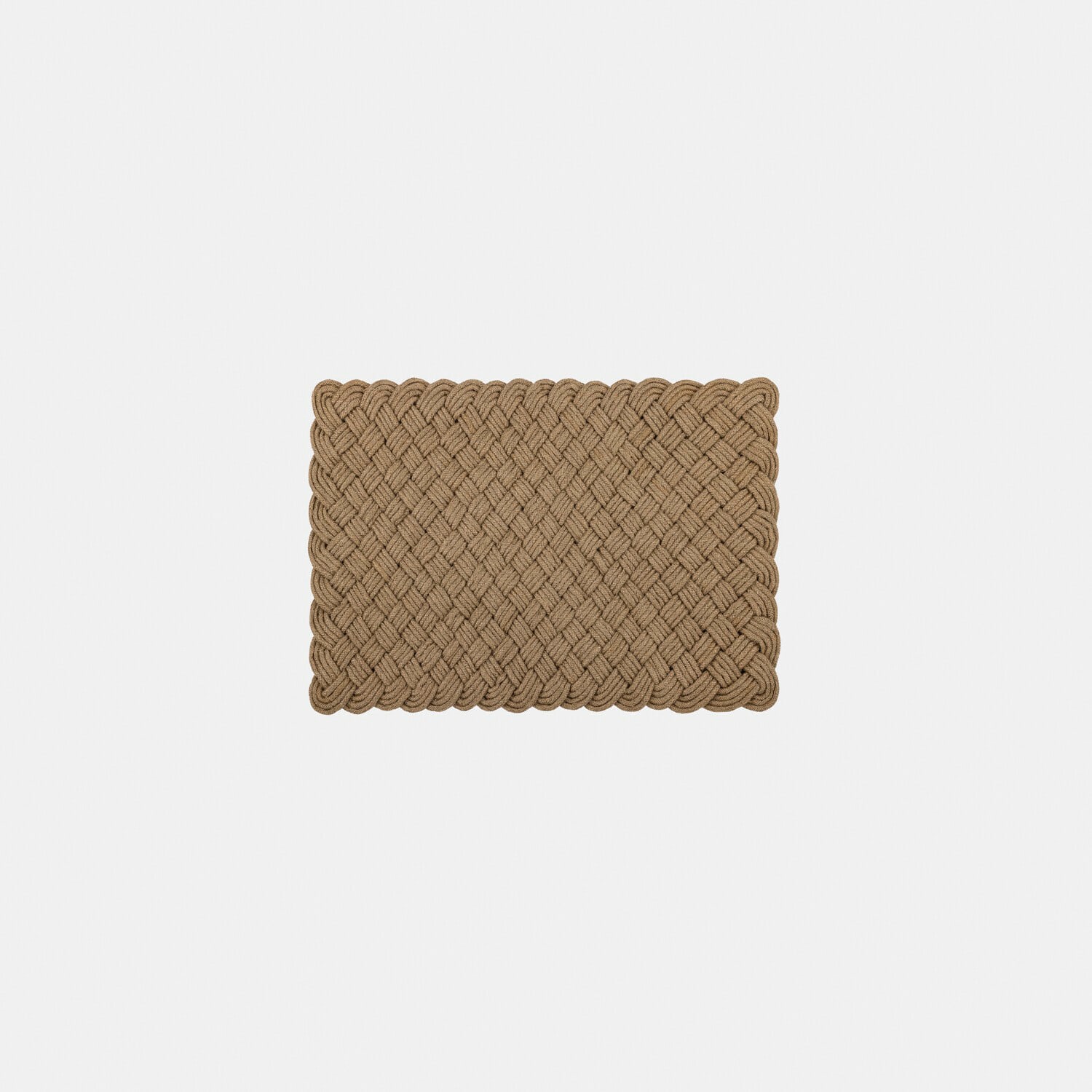 Tapis long Hildas Tapis rectangulaire marron en corde tressée, tapis décoratif et résistant pour sol