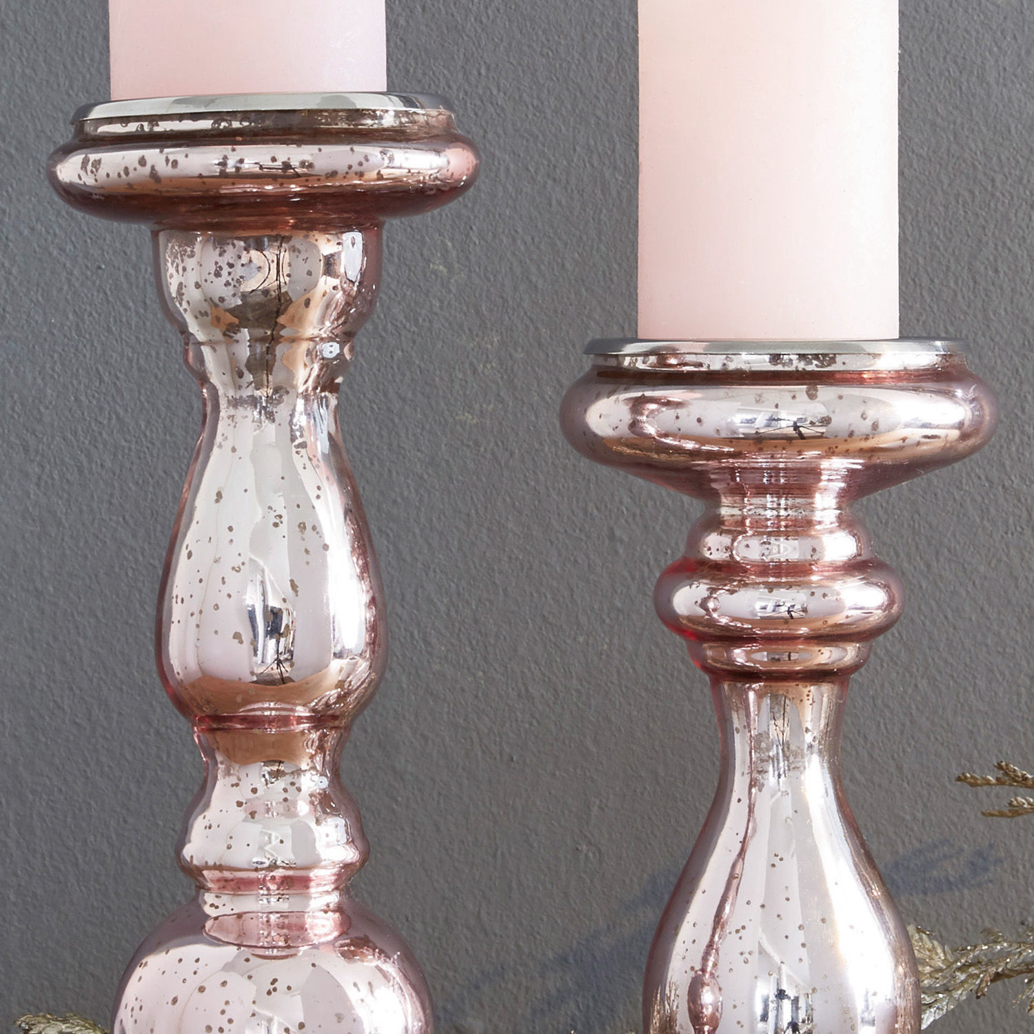 Lot de 2 bougeoirs Crotone