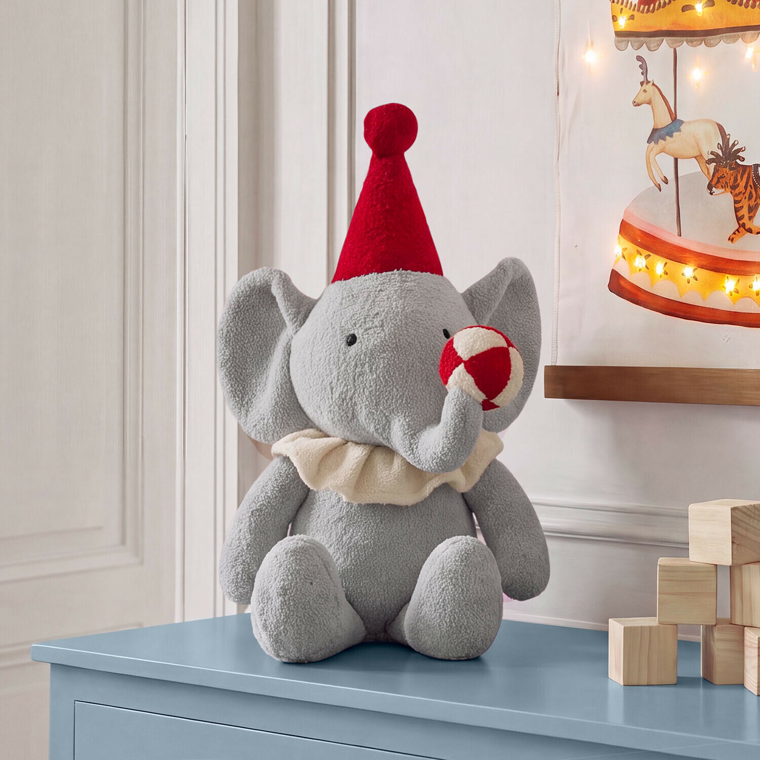 Éléphant en peluche Biboli