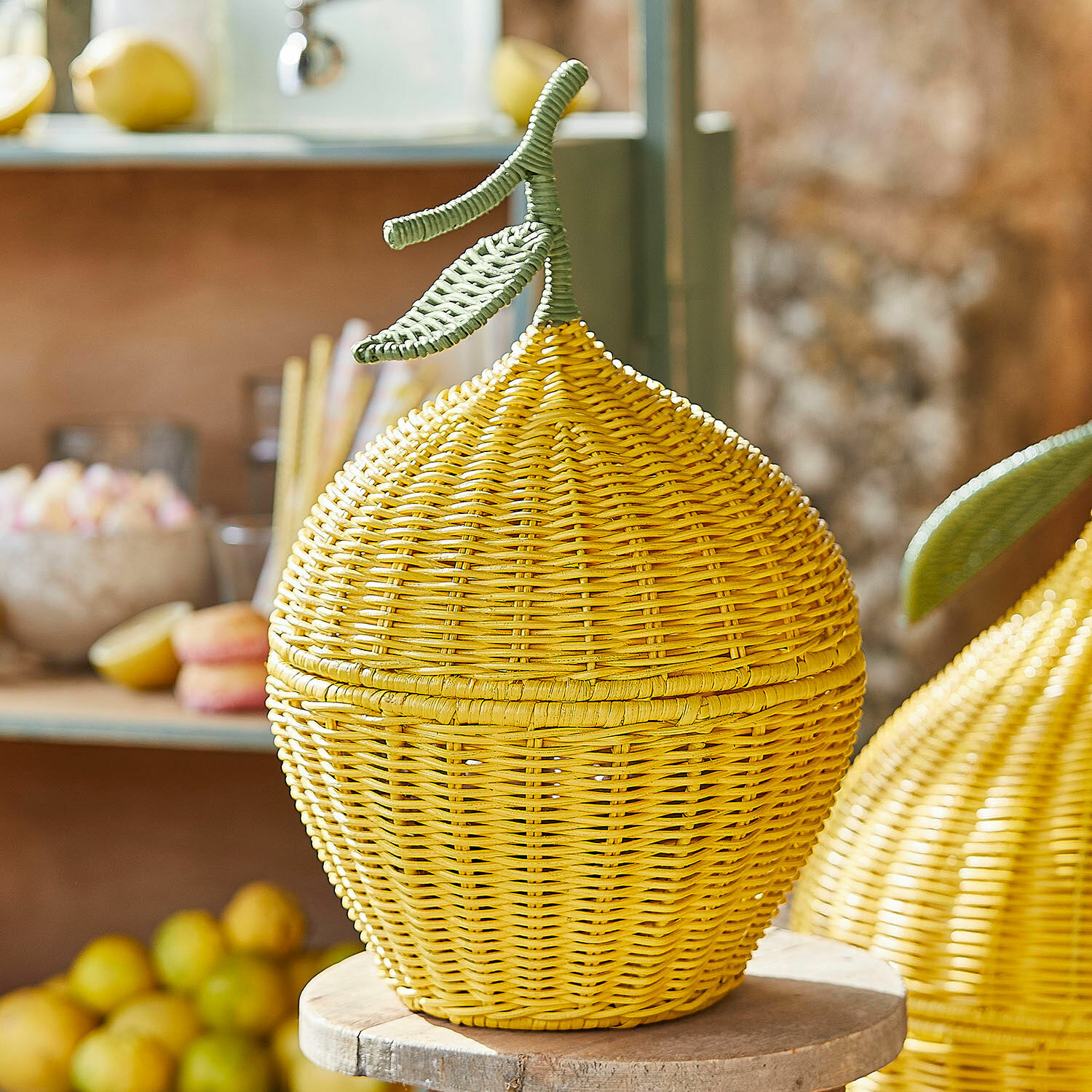 Lot de 2 corbeilles citrons Aelindria