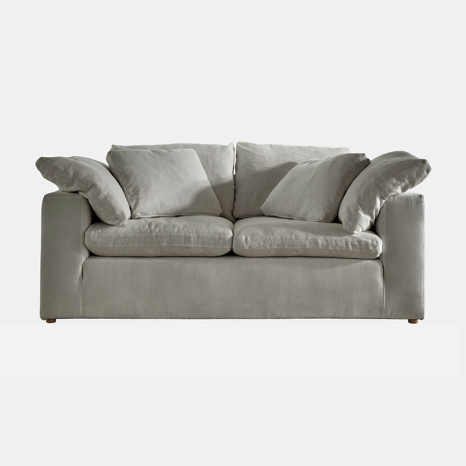 gris Canapé Everholt gris en tissu doux avec coussins, meuble confortable et moderne pour salon