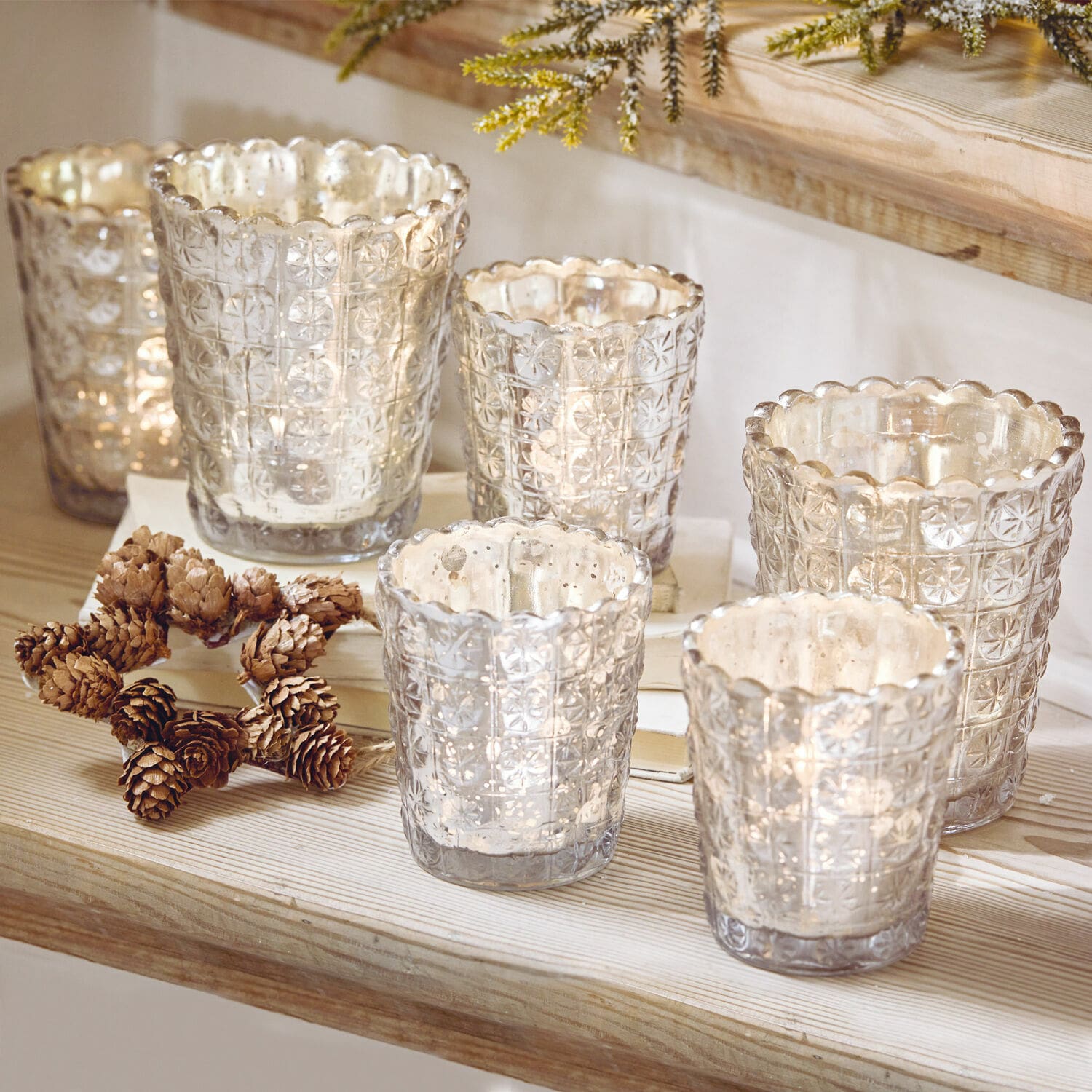 Lot de 6 photophores Dairine