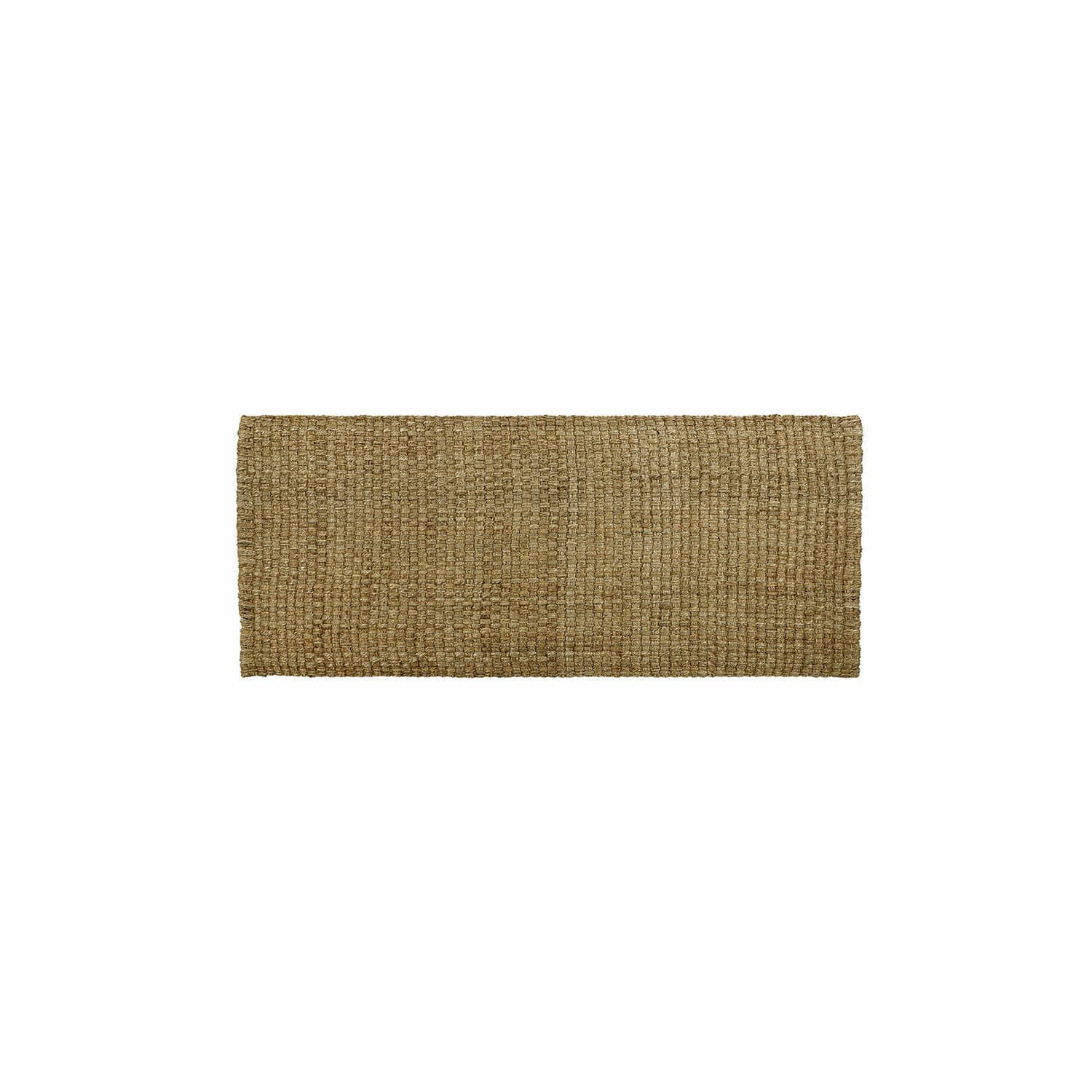 Tapis Daoukro Tapis rectangulaire en jute naturelle beige, parfait pour l'intérieur et la terrasse