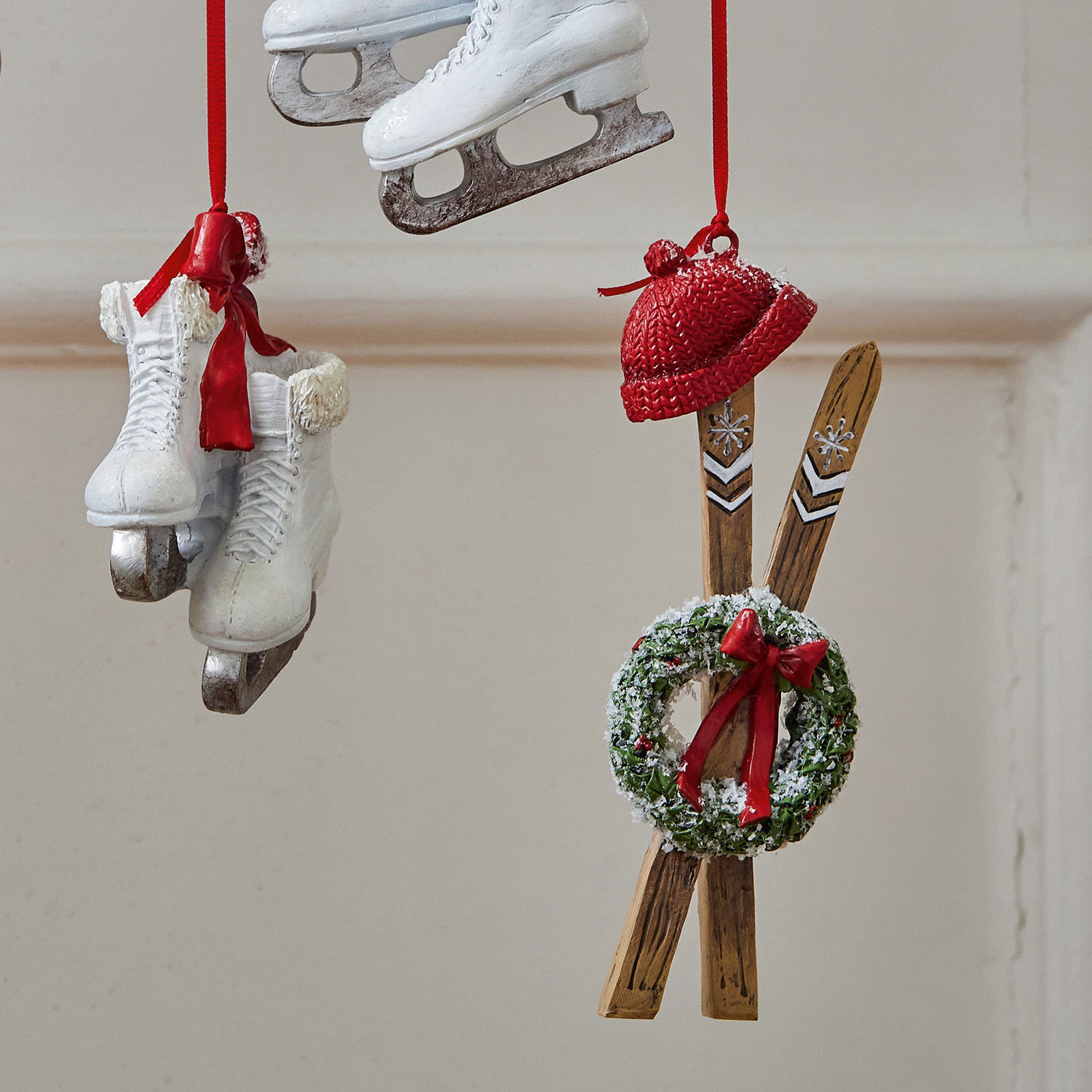 Lot de 4 décorations à suspendre Papeta