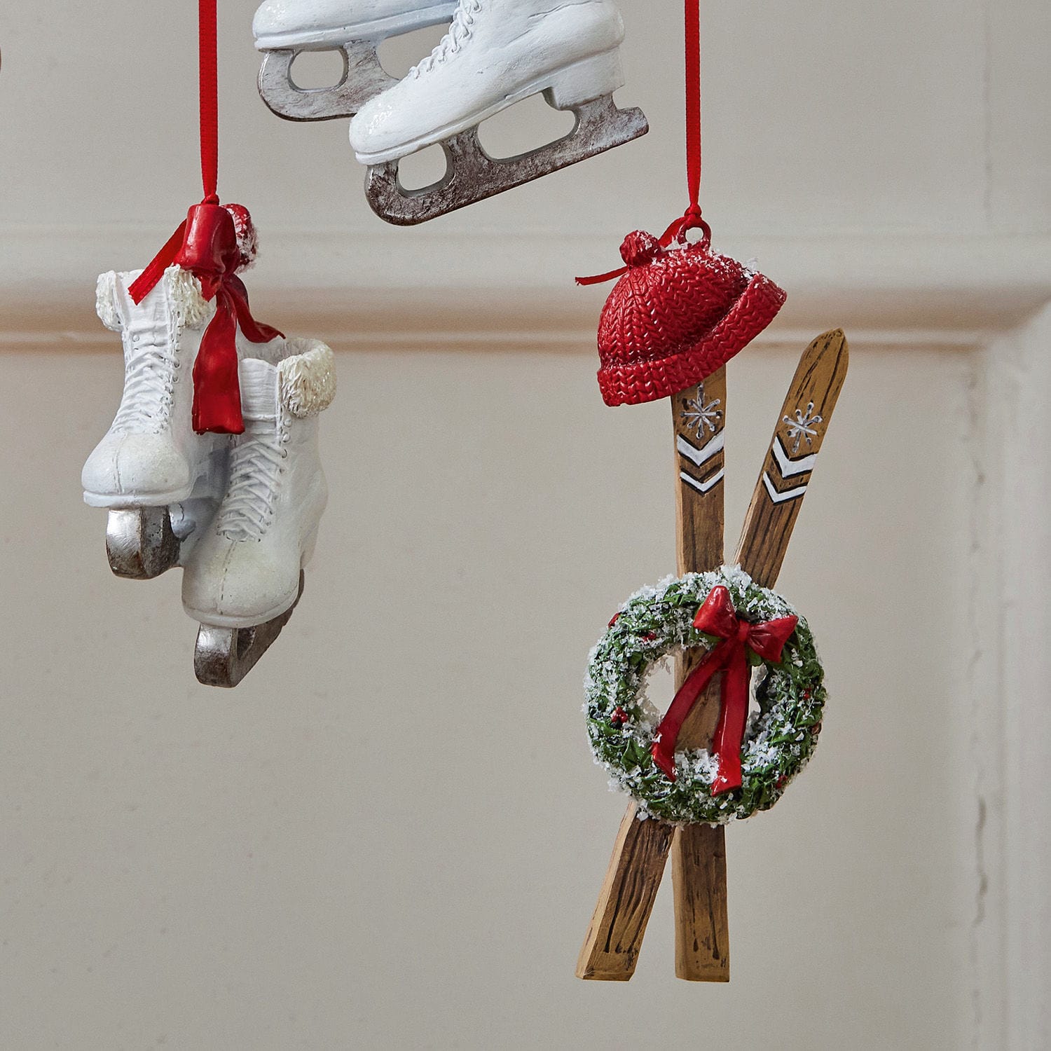 Lot de 4 décorations à suspendre Papeta