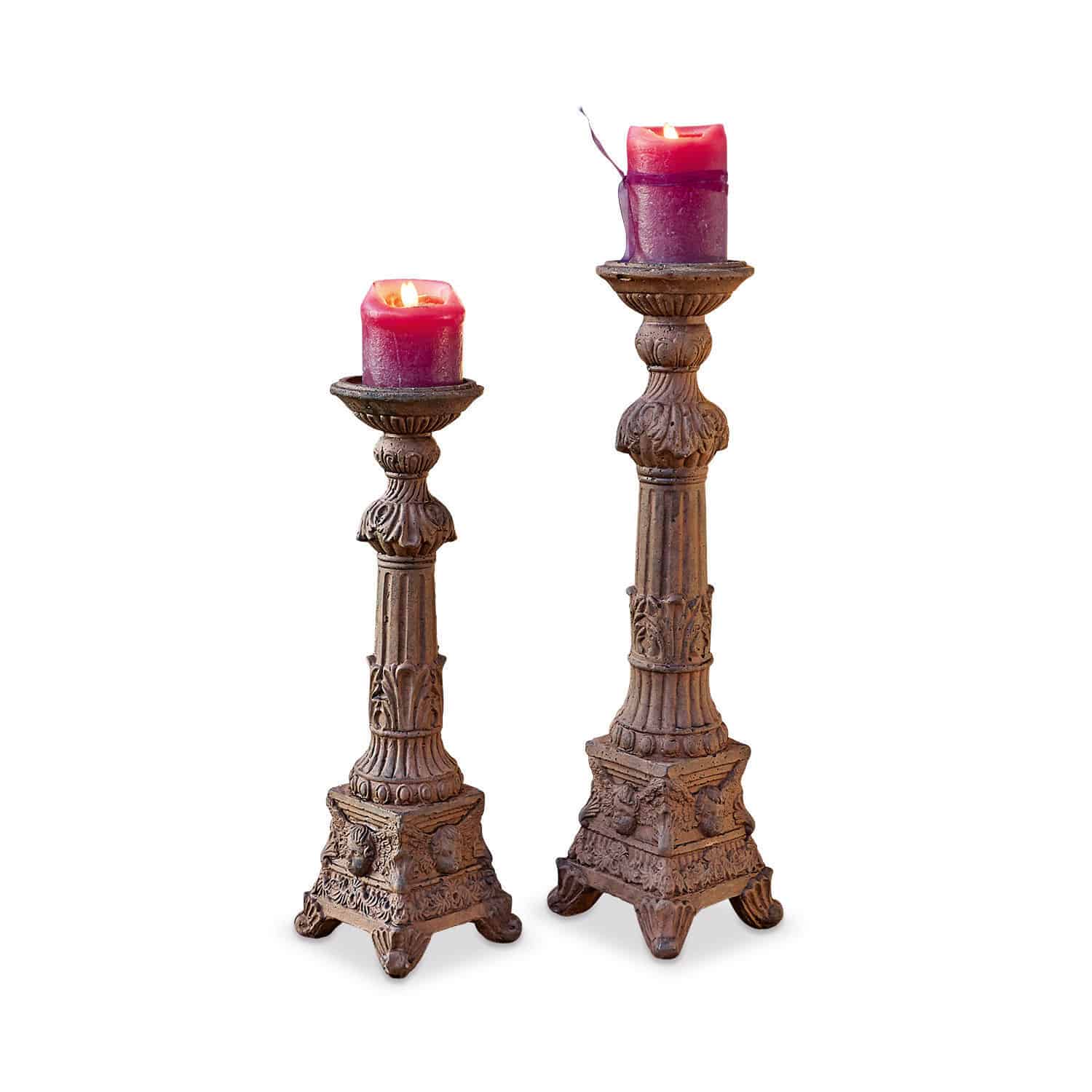 Lot de 2 bougeoirs Leonor
