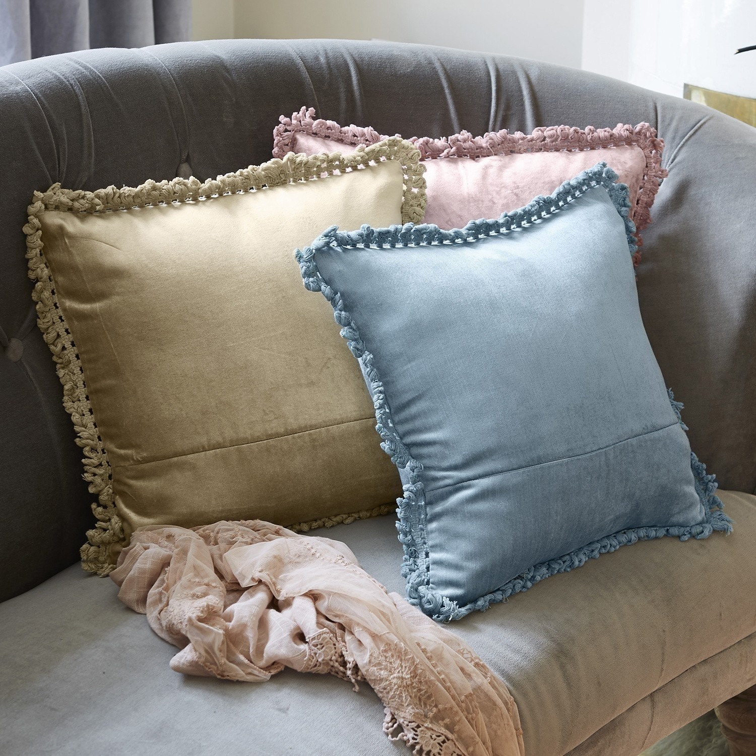 Lot de 3 housses de coussins Chanéac