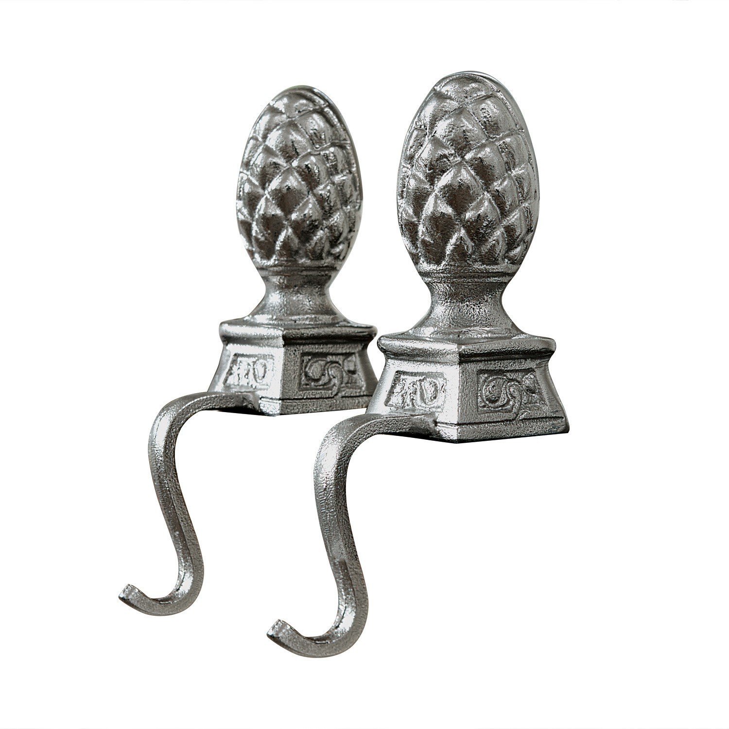 Lot de 2 pommes de pin en aluminium Lucielle