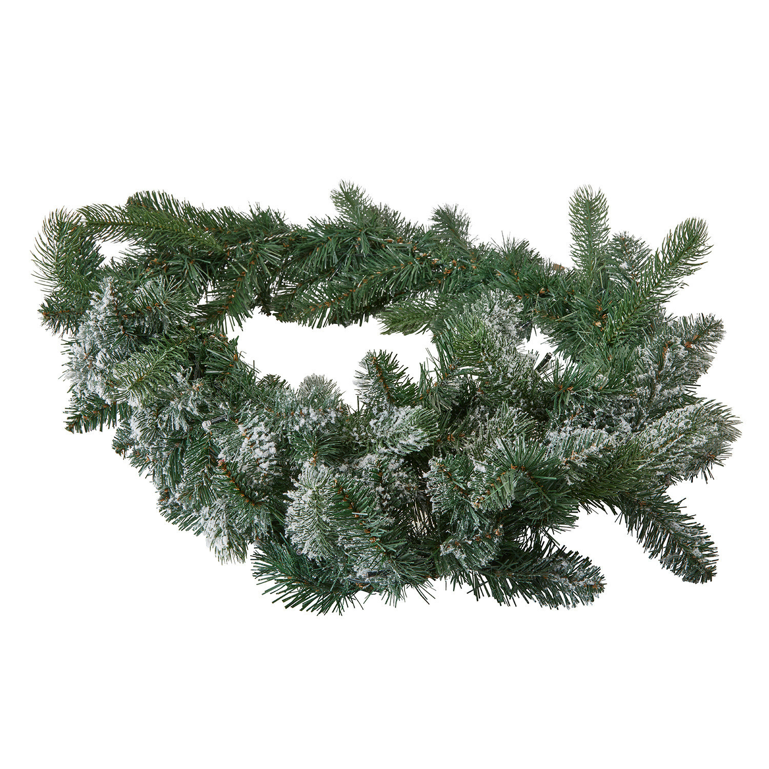 Guirlande LED Monetry Couronne de Noël verte artificielle avec effet neige, décoration festive pour porte ou table