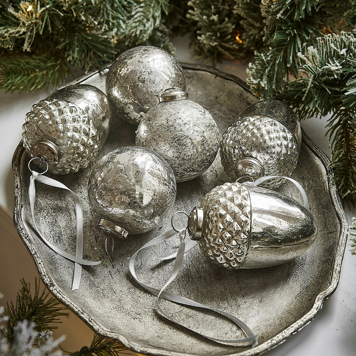 Lot de 6 boules de Noël Dorianne